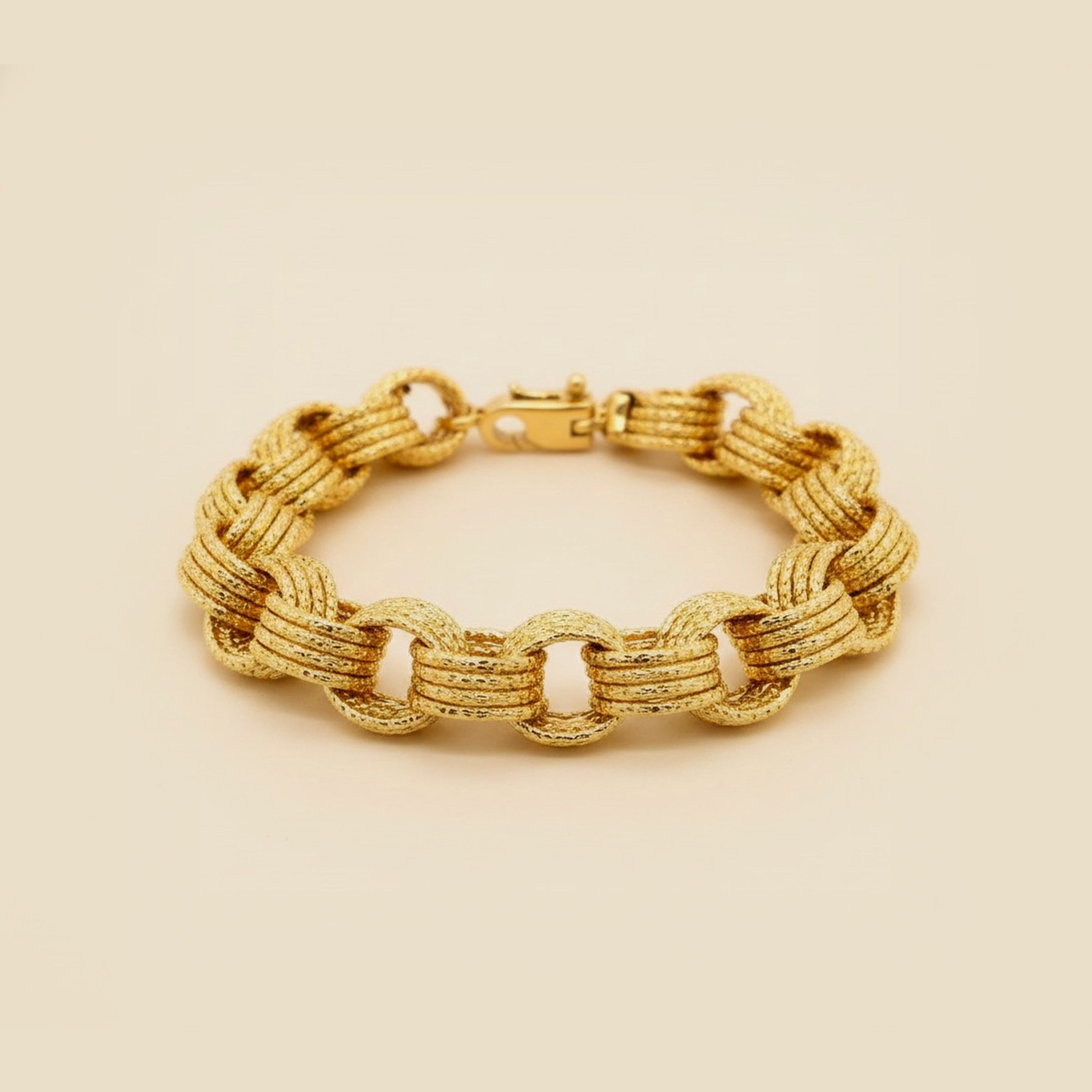 14k Yellow Gold Spiral Link Bracelet