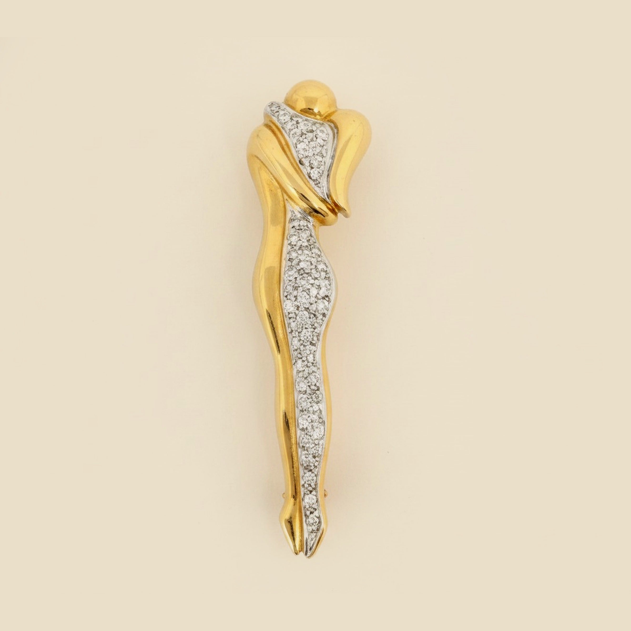 2 Tone "For Lovers Only" Pin/Pendant – Empire Diamond