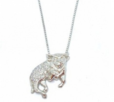White Gold Pave Diamond Bull Pendant – Empire Diamond – view 2