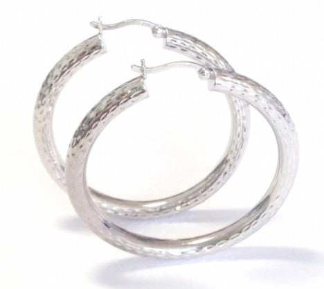 Hammer Finish Hollow Hoop Earrings – Empire Diamond