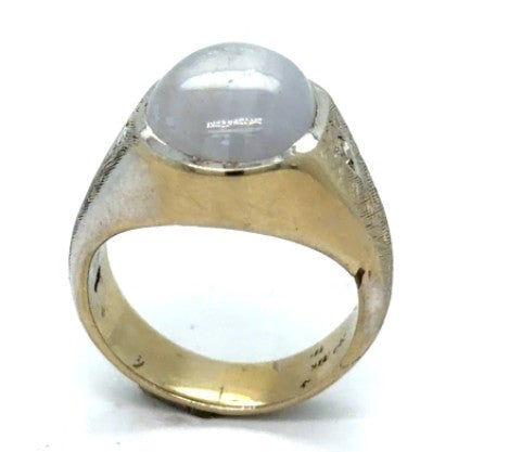 Gentleman's White Gold Natural Cabochon Star-Sapphire Ring – Empire Diamond – view 3