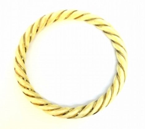 Carved Ivory Twist & Gold Plated Wire Bangle Bracelet – Empire Diamond
