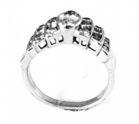 White Gold Diamond Pyramid Ring – Empire Diamond – view 2