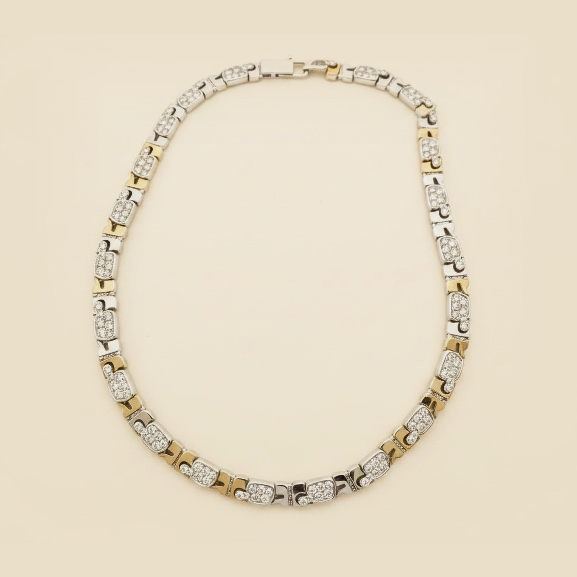 Andre Courreges, France, Diamond Turtle Links Line Necklace – Empire Diamond