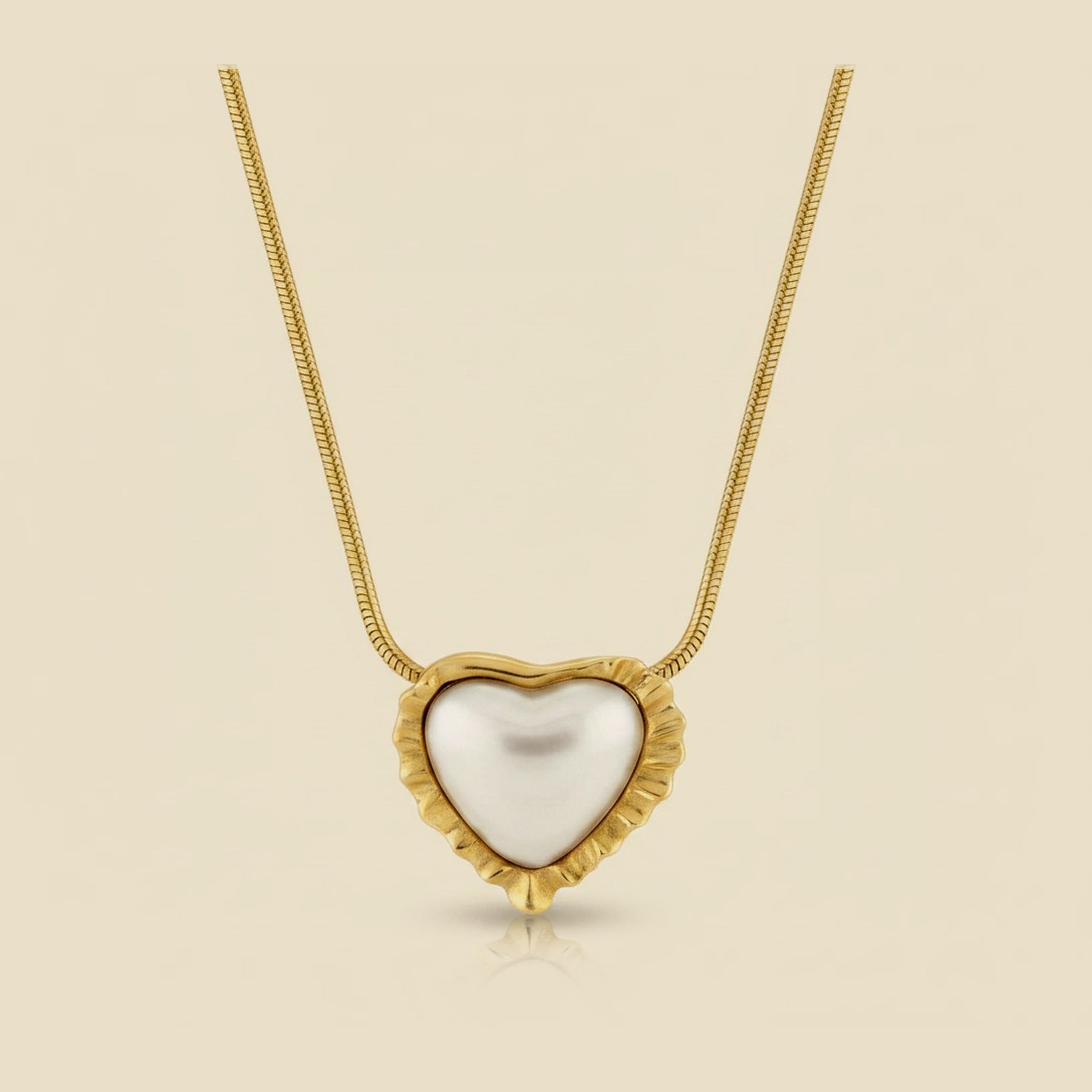 Angela Cummings Yellow Gold Heart Shaped Mabe Pearl Necklace – Empire Diamond