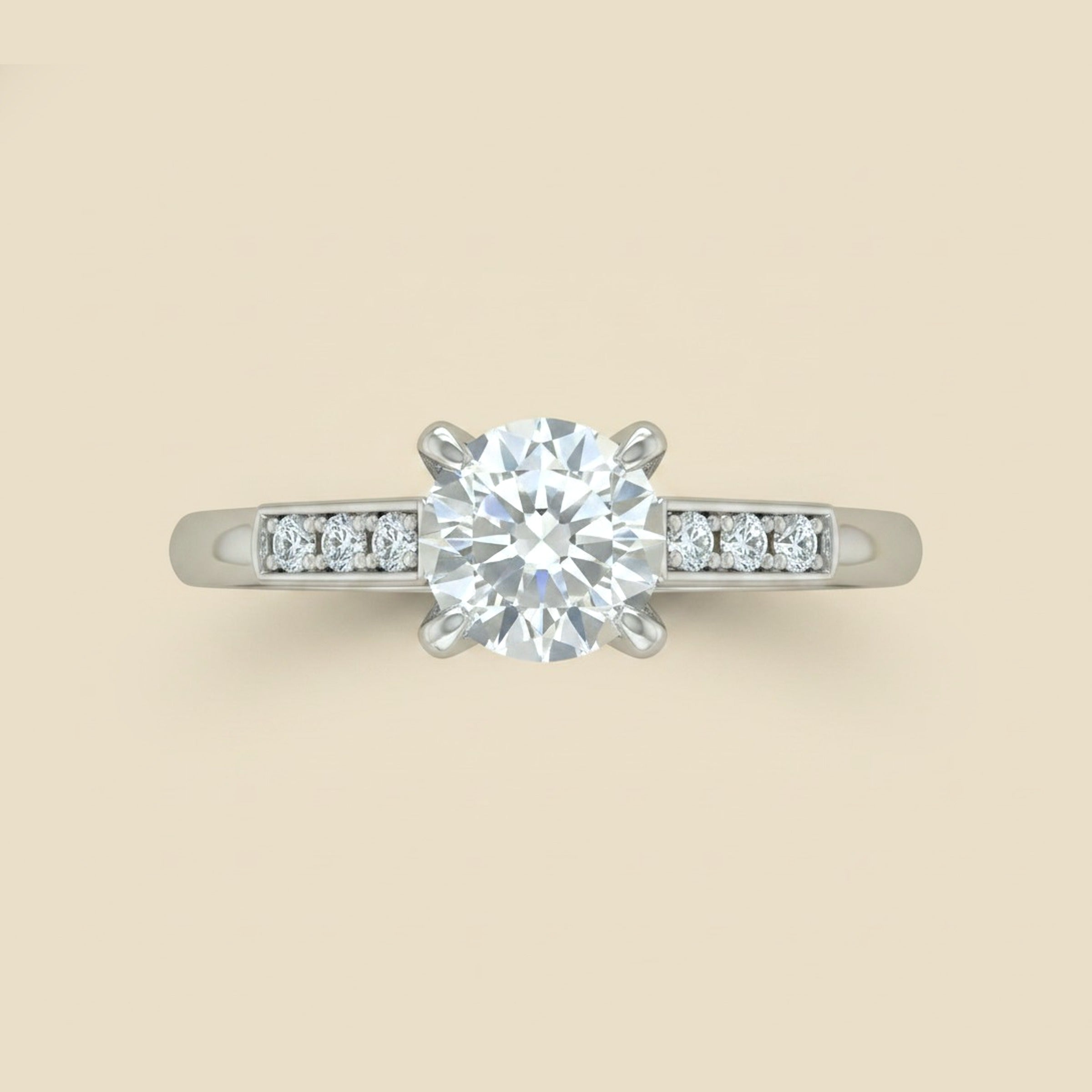 Art Deco Platinum Diamond Engagement Ring