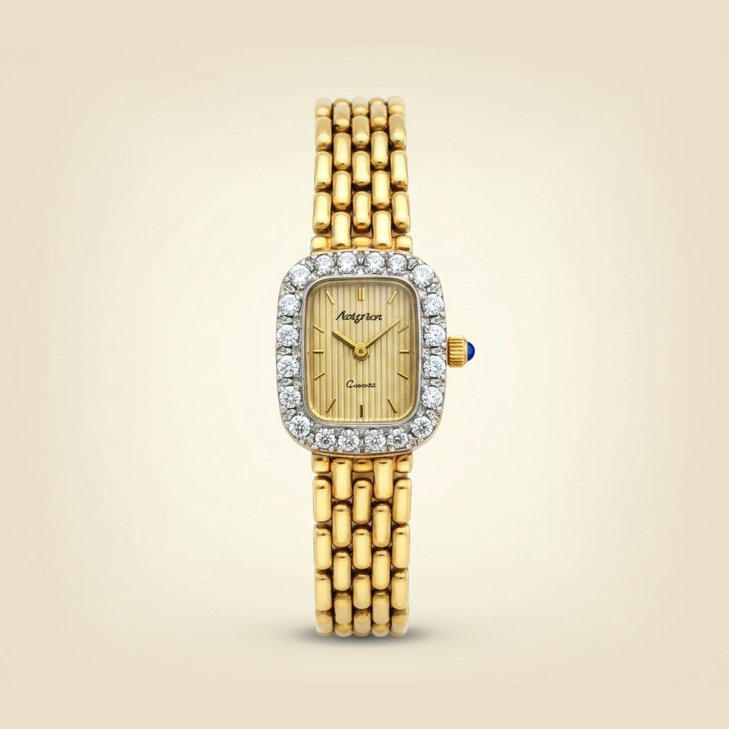 Avignon Quartz Diamond Bezel Wrist Watch – Empire Diamond