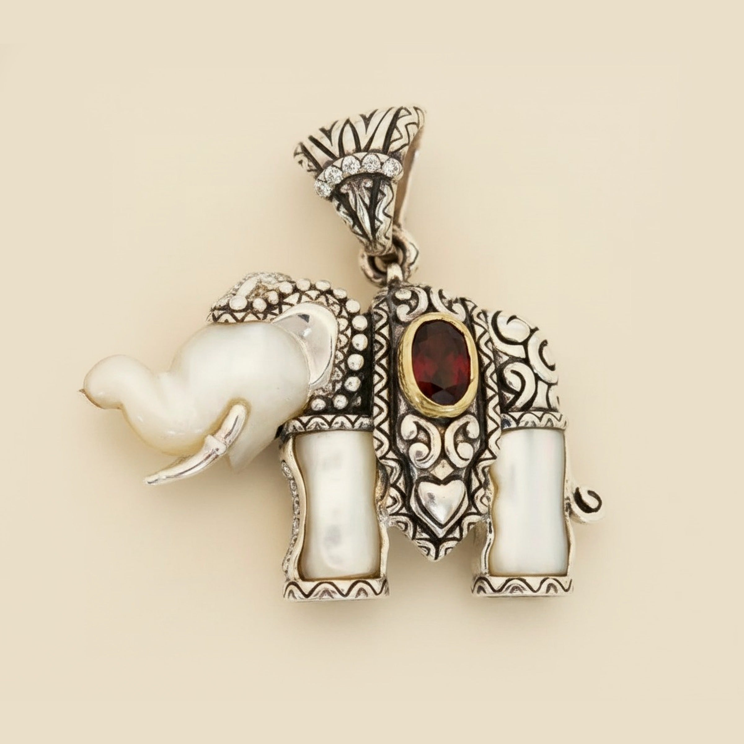 Barbara Bixby Sterling Silver & YG Elephant Enhancer Pendant – Empire Diamond