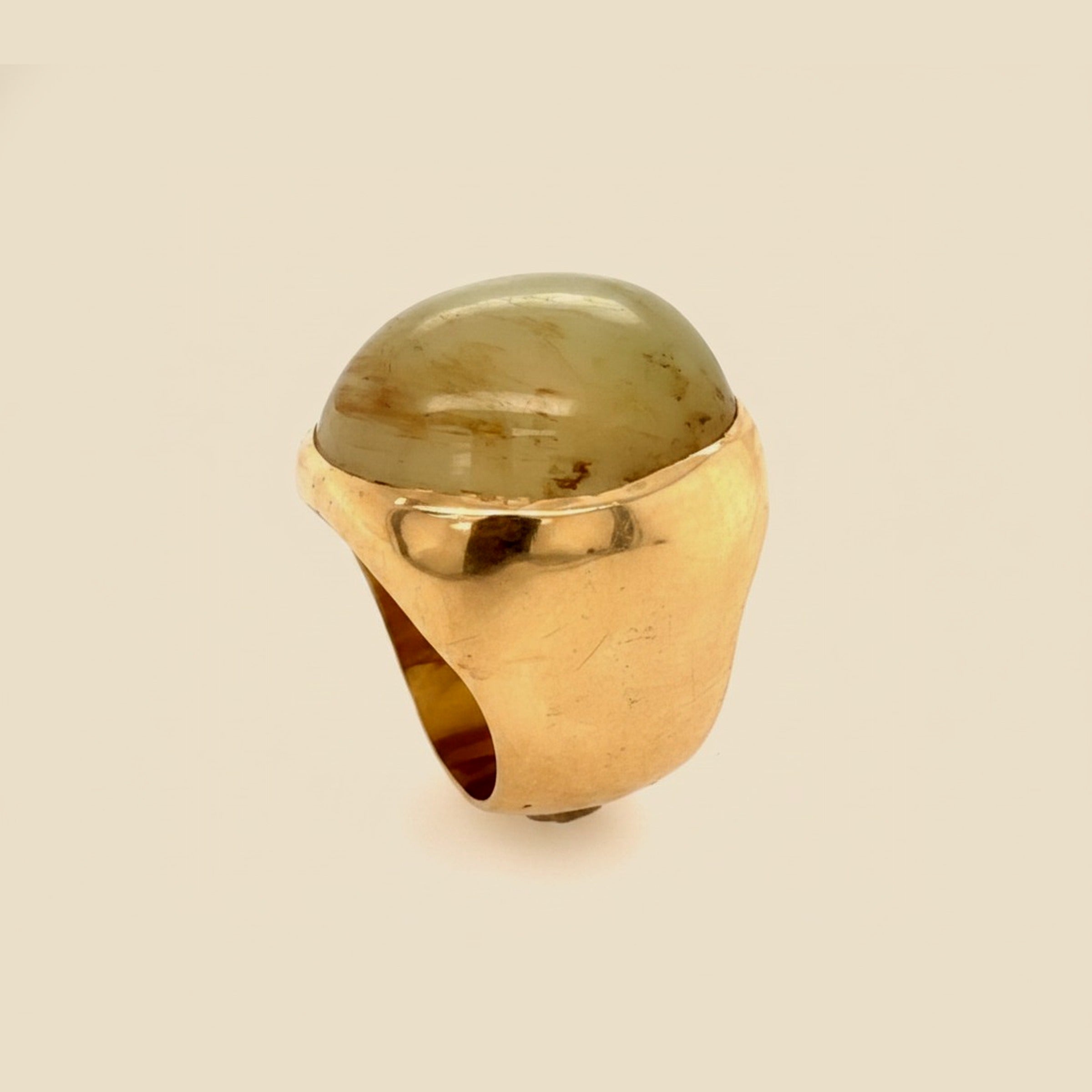 Bezel Set Chrysoberyl Cat's Eye Men's Ring