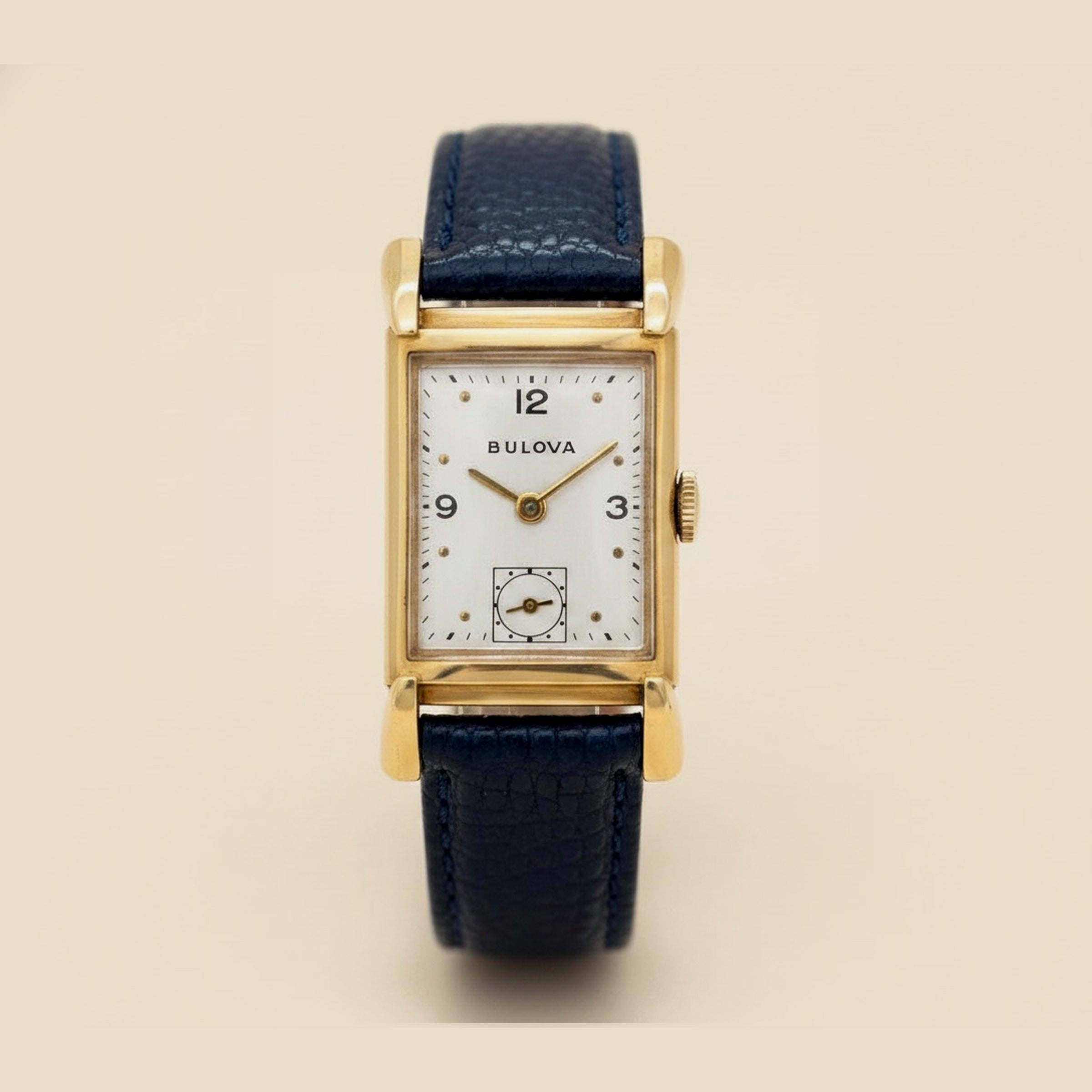 Bulova 1940's 14k Yellow Gold Tank Watch