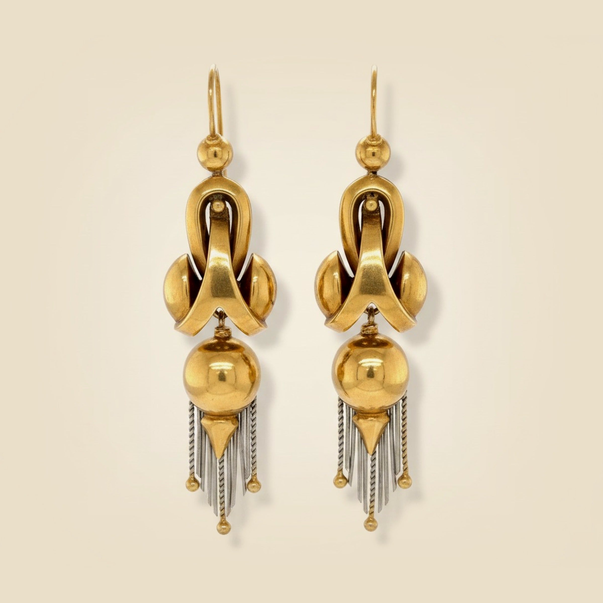 Castellani 15k Yellow Gold Dangling Earrings