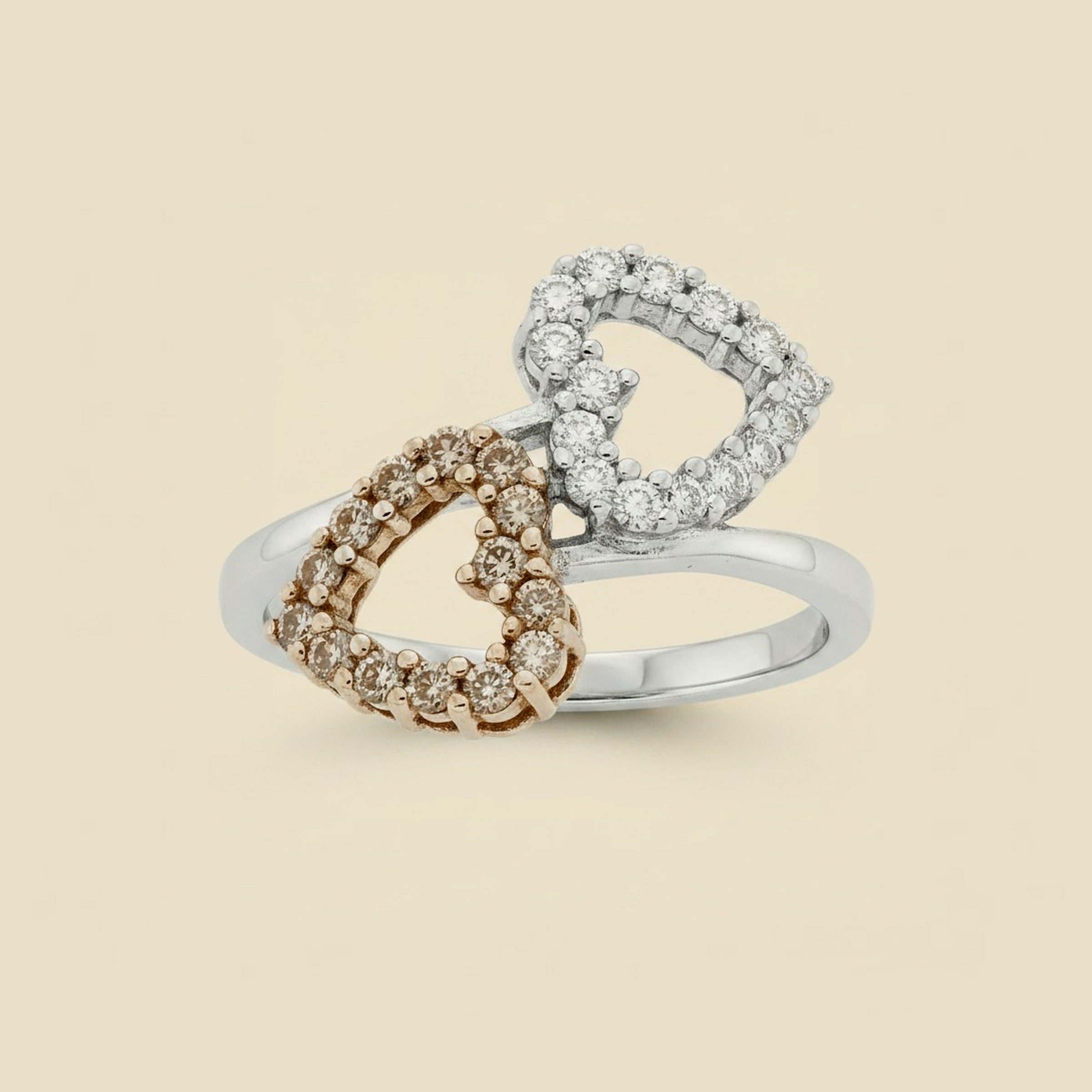 Champagne Diamond Heart Ring – Empire Diamond – view 2