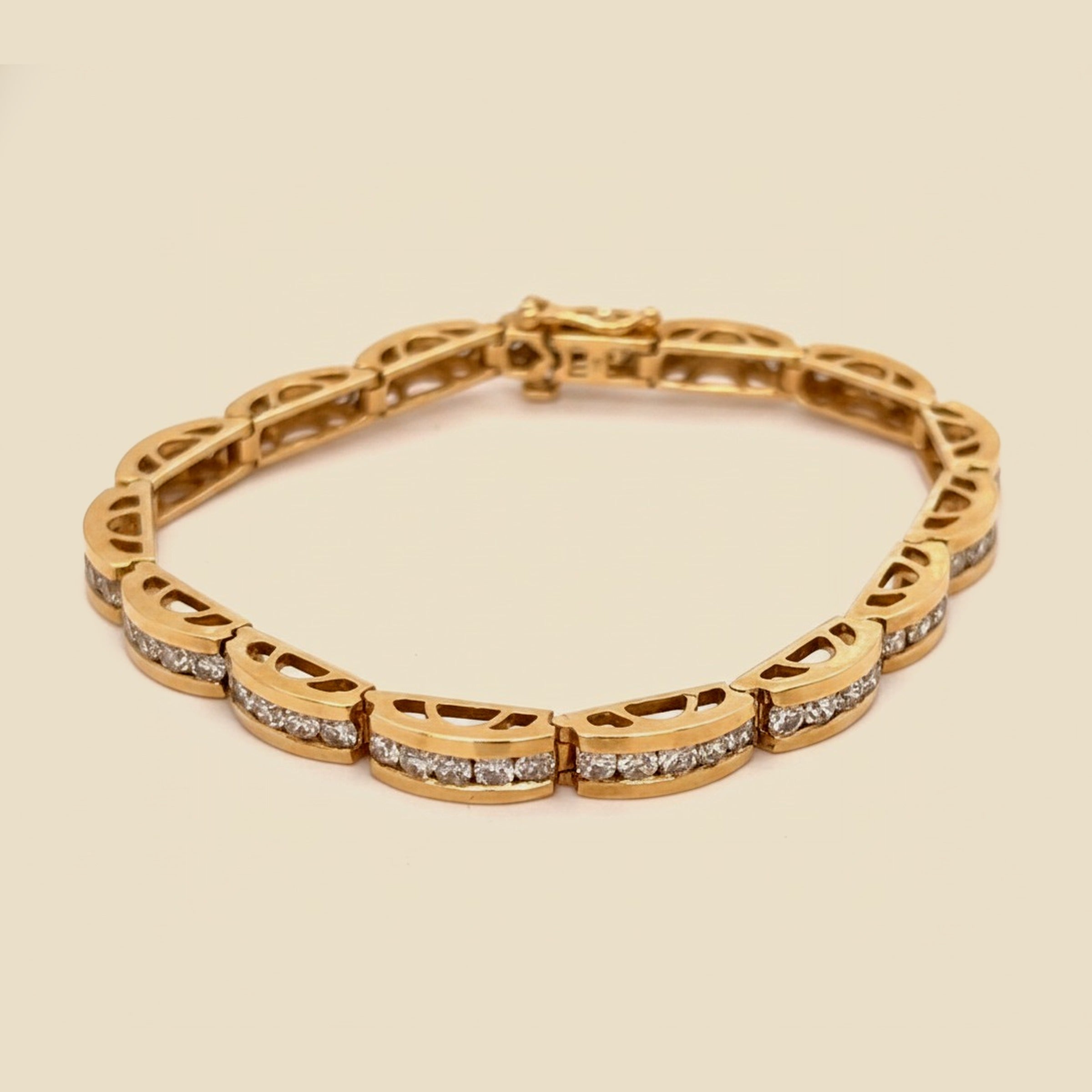 Channel Set Diamond Bracelet