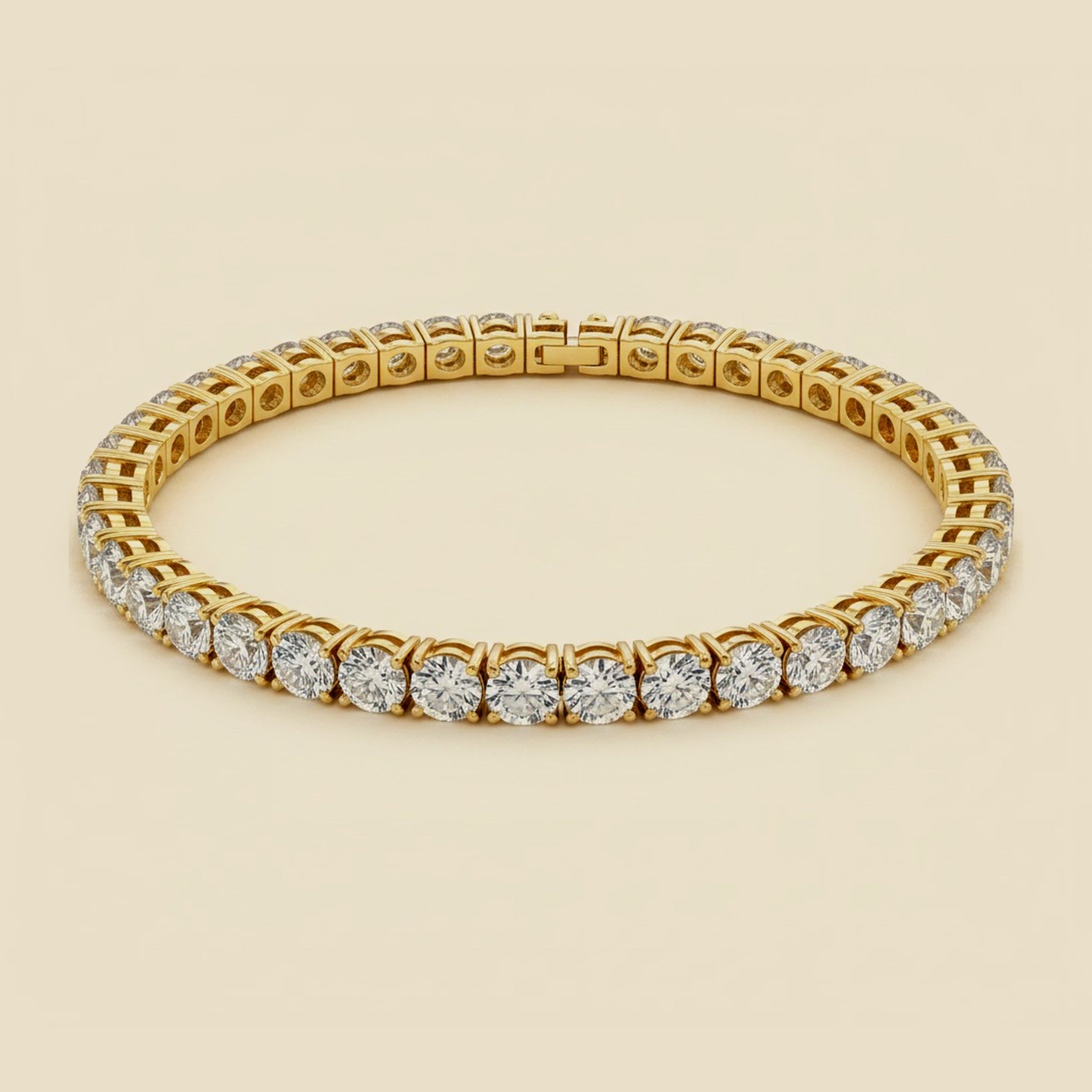 Diamond Bar-Link Line Bracelet