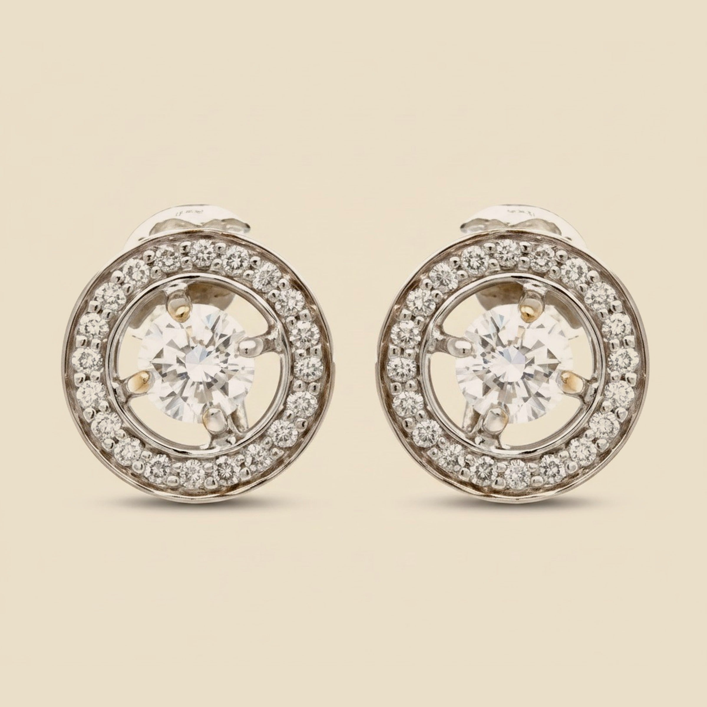 Diamond Circle (Disk) Earrings