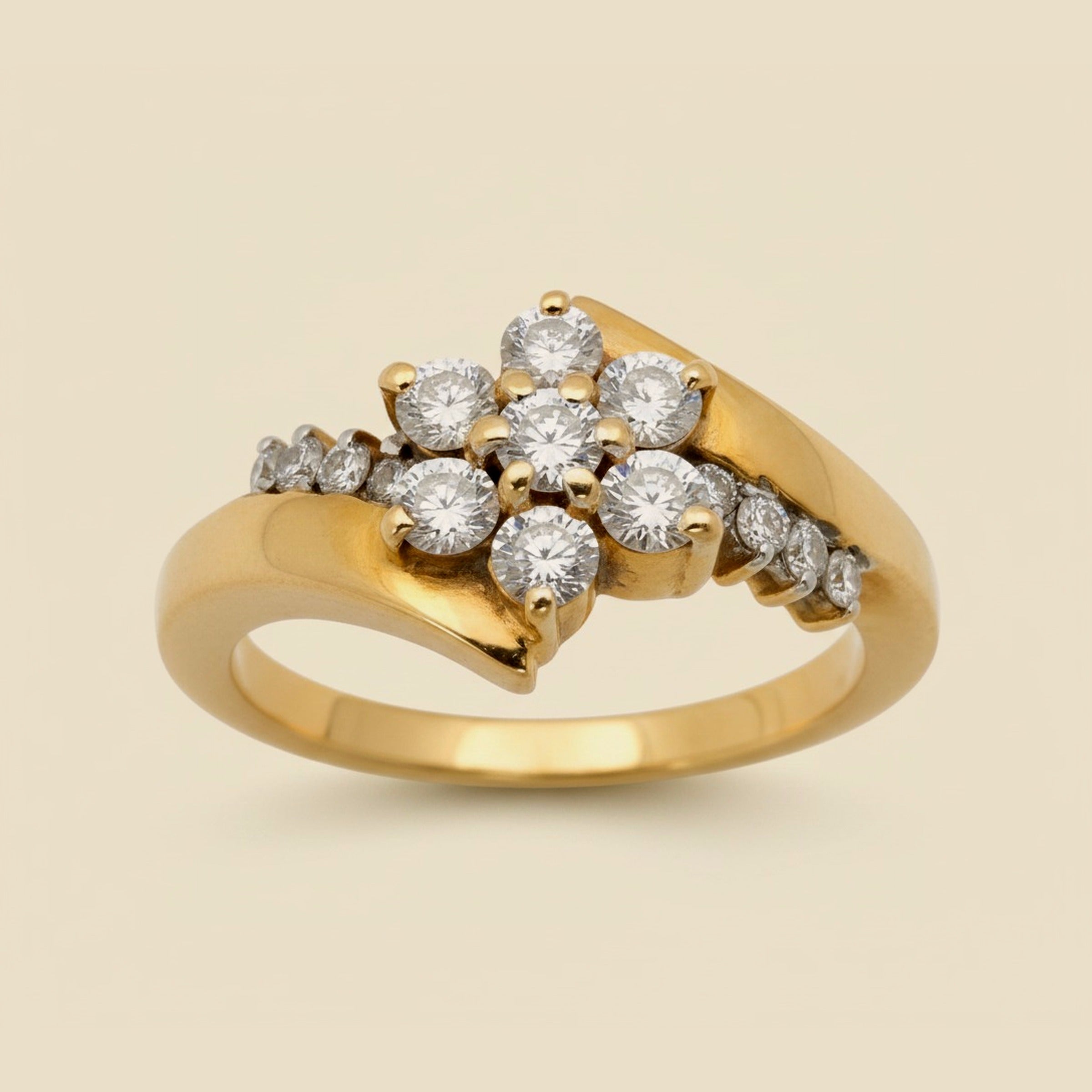Diamond Cluster Ring – Empire Diamond – view 2