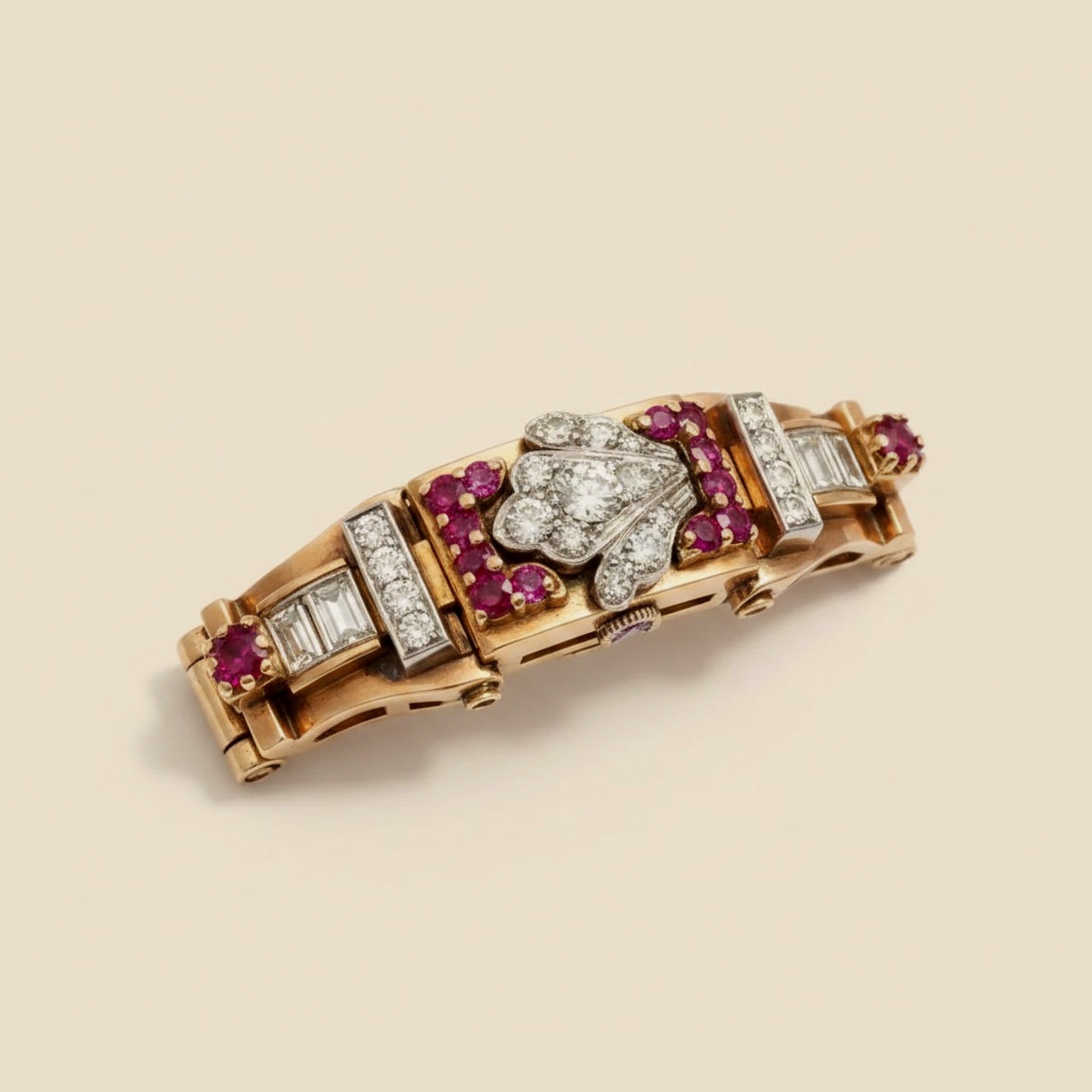 Dobbs Rose Gold 1930's Diamond and Ruby Lady's Dress Watch – Empire Diamond