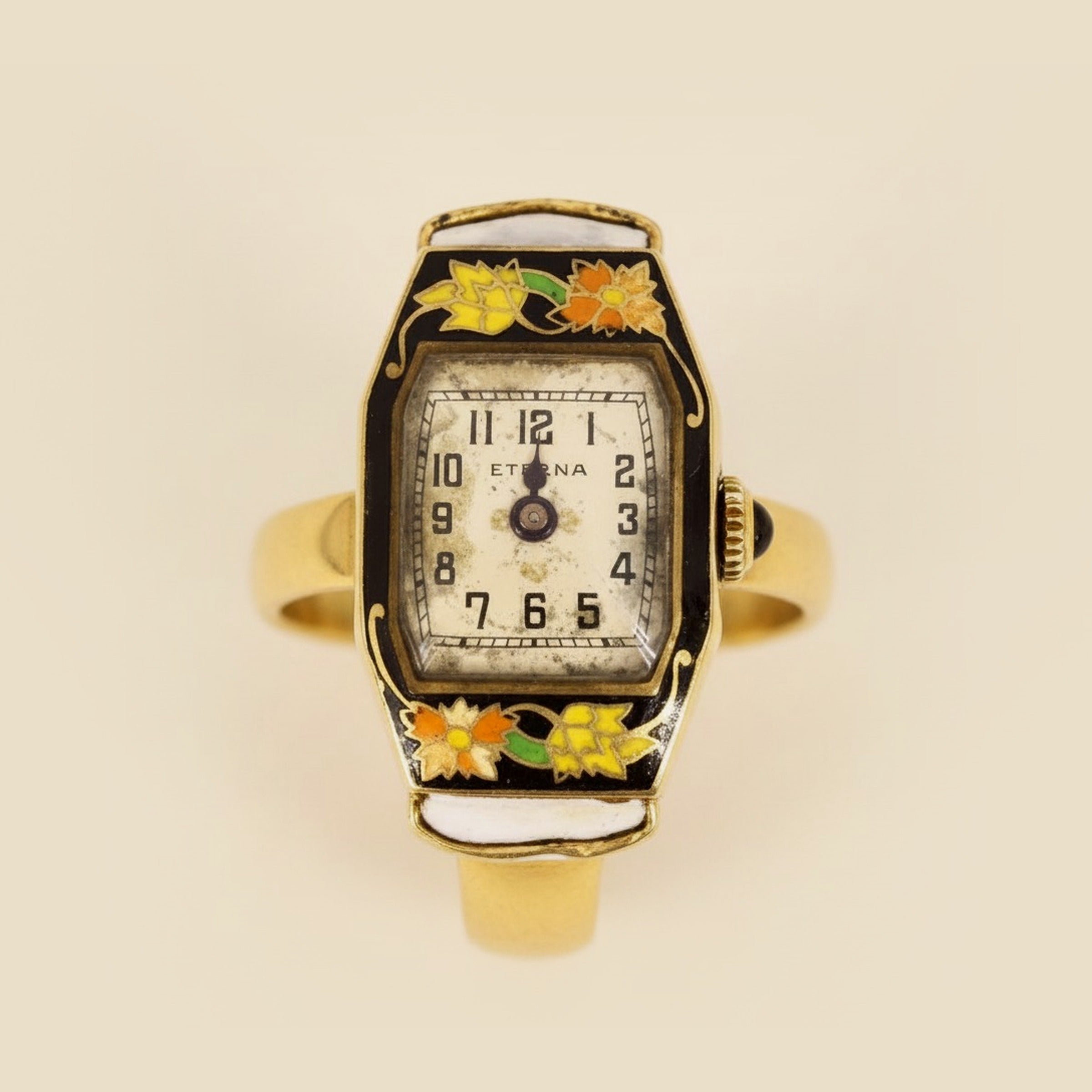 Eterna Yellow Gold Enamel Watch, circa 1920's – Empire Diamond
