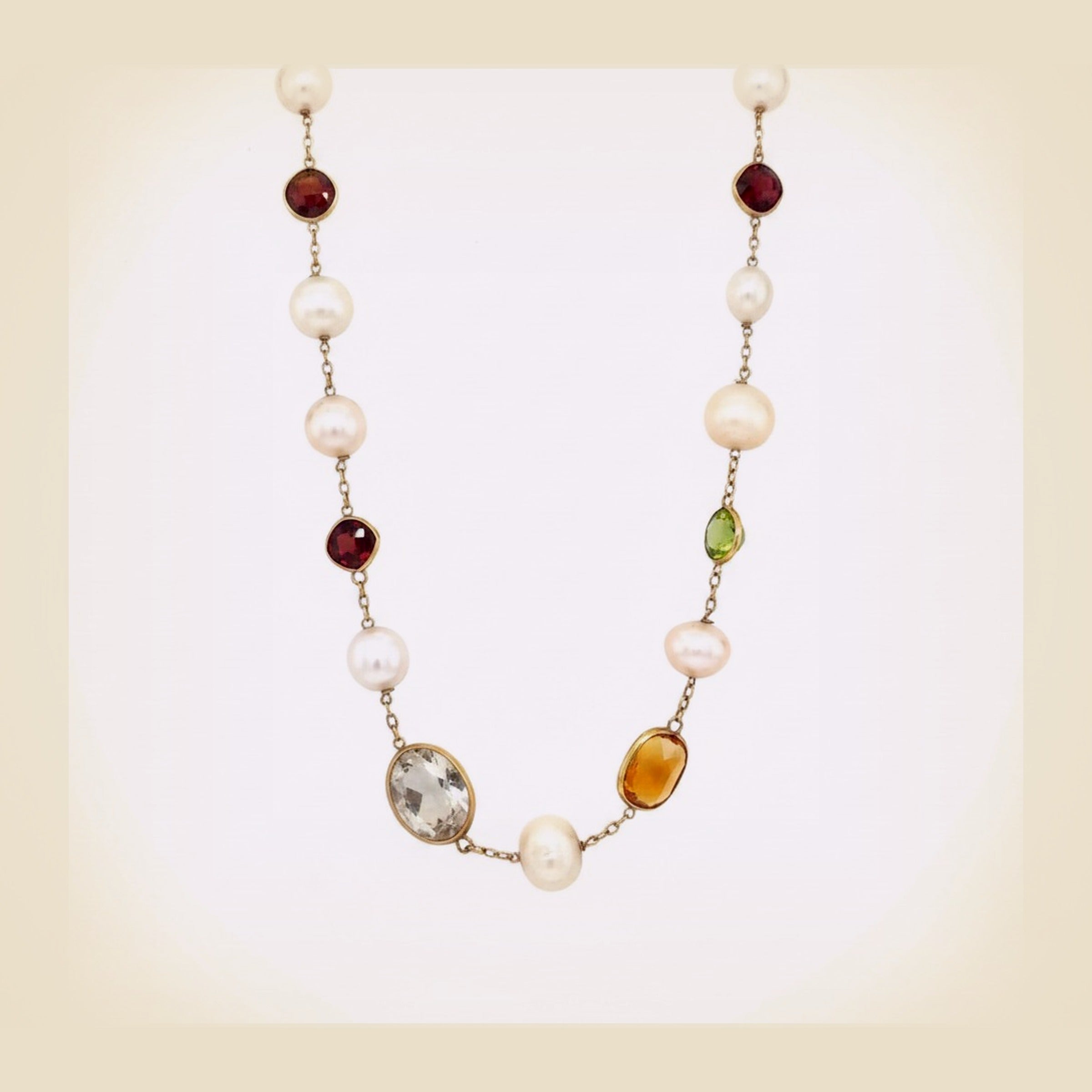 Eye Catching Yellow Gold Handmade Cultural Pearl & Multicolor – Empire Diamond