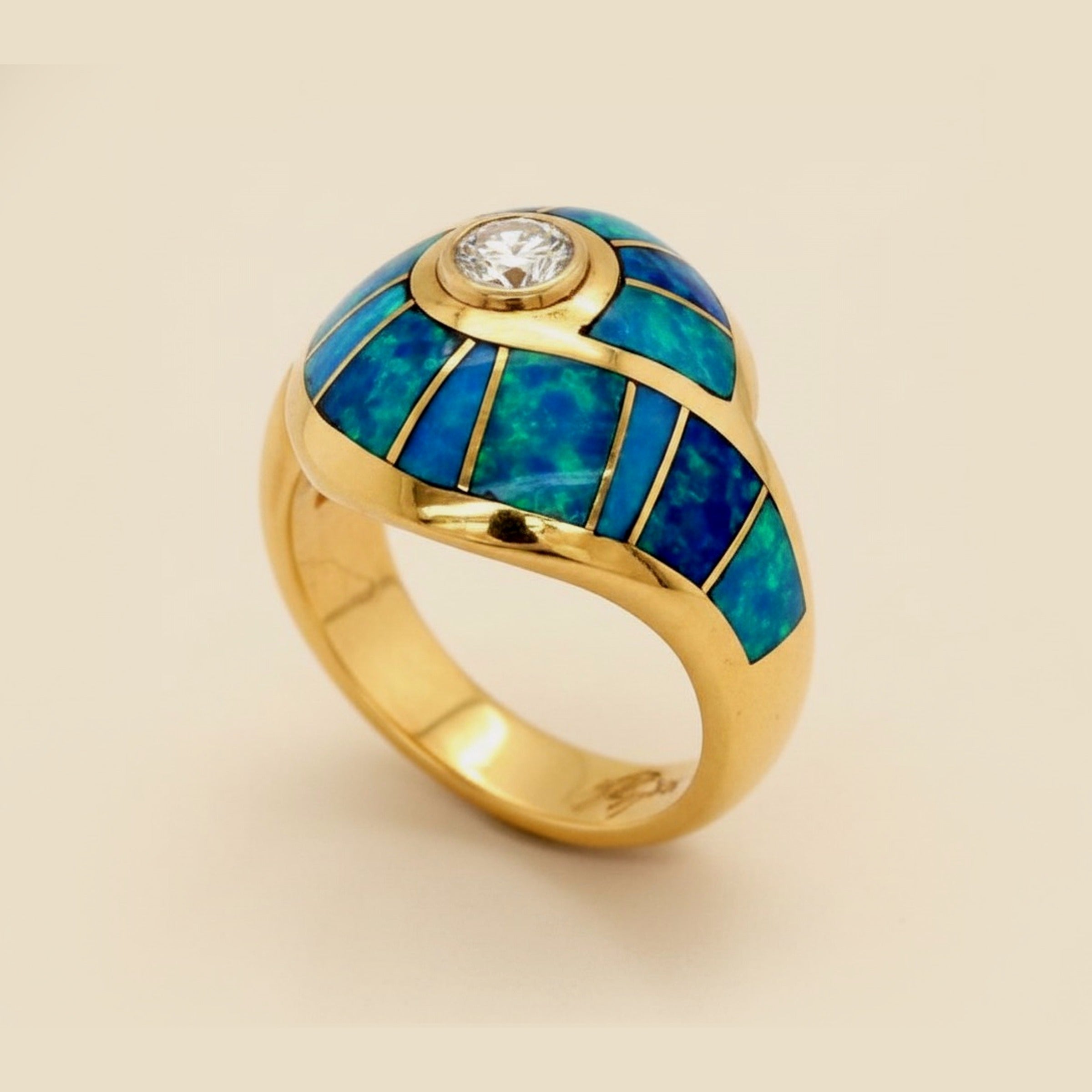 Fairchild & Co. Opal & Diamond Swirl Ring