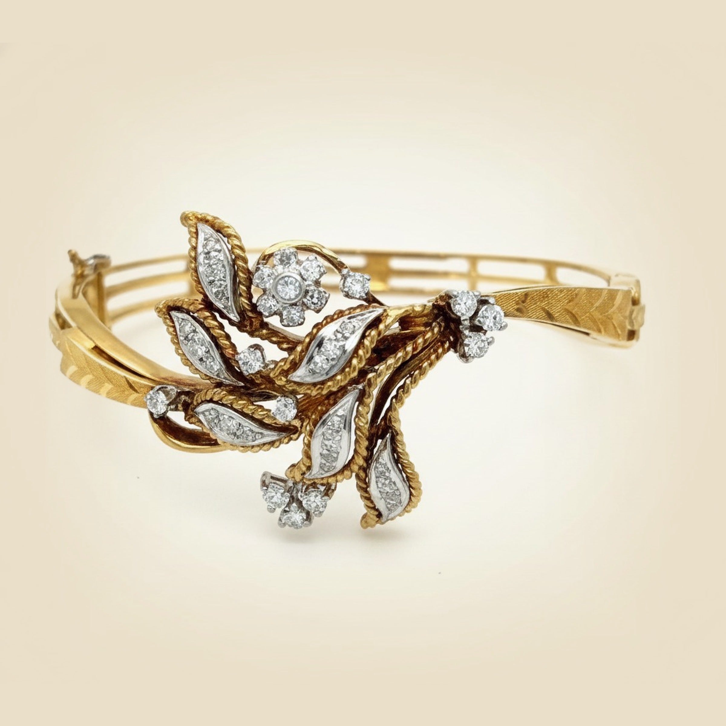 Fancy Yellow Gold Diamond Bangle Bracelet – Empire Diamond