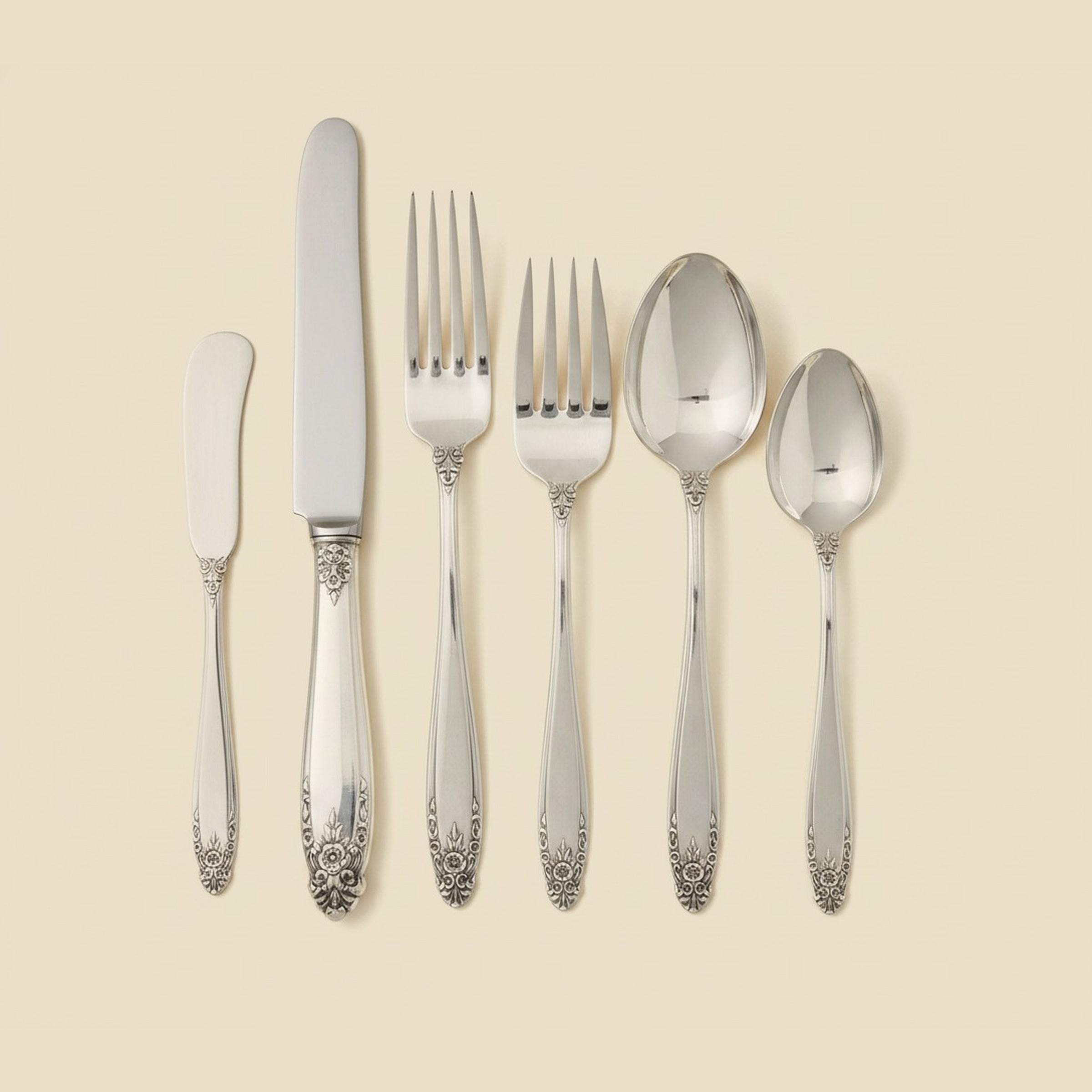 International Prelude Sterling Silver Flatware 6 Piece Service for 12