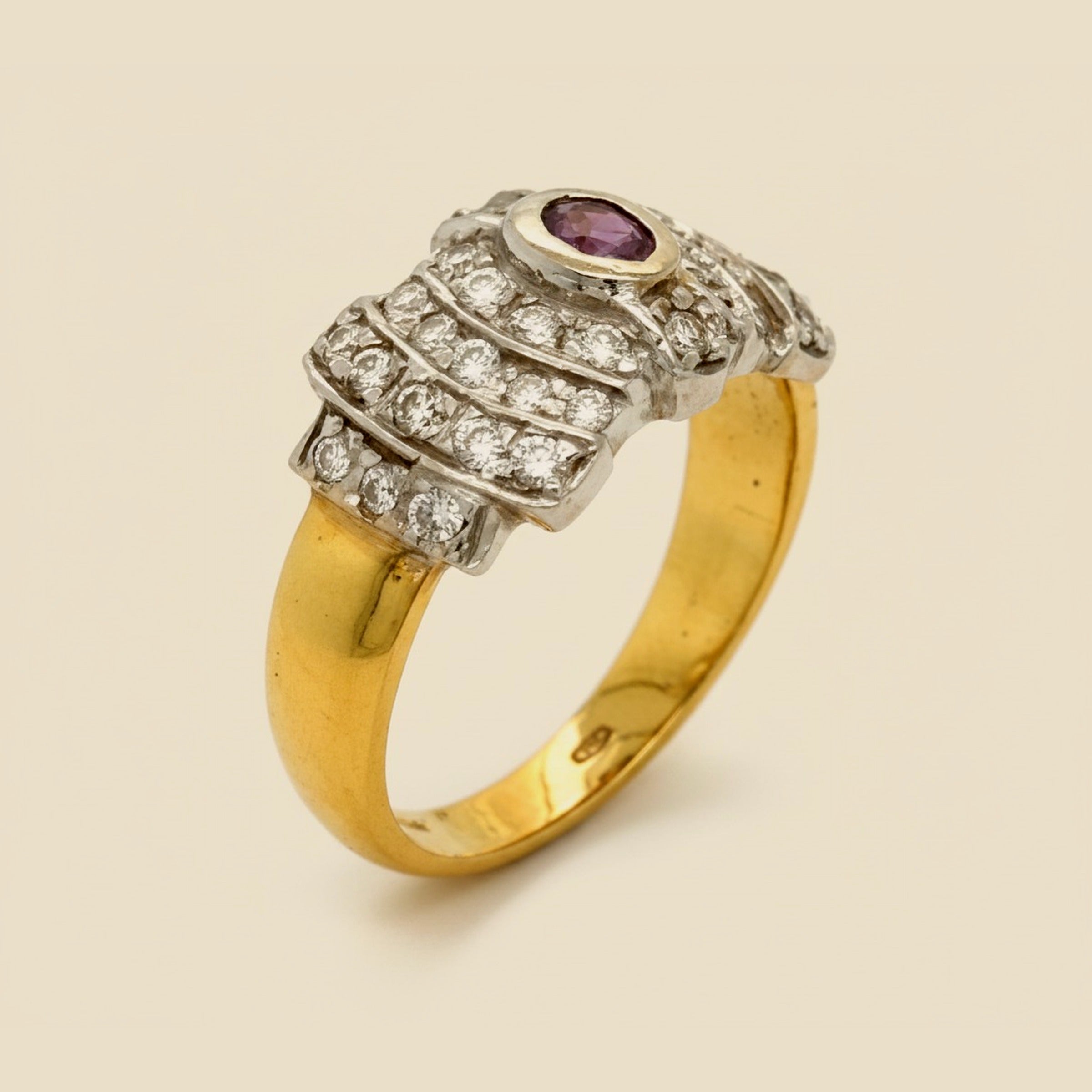 Italy Diamond & Amethyst Bowtie Ring – Empire Diamond