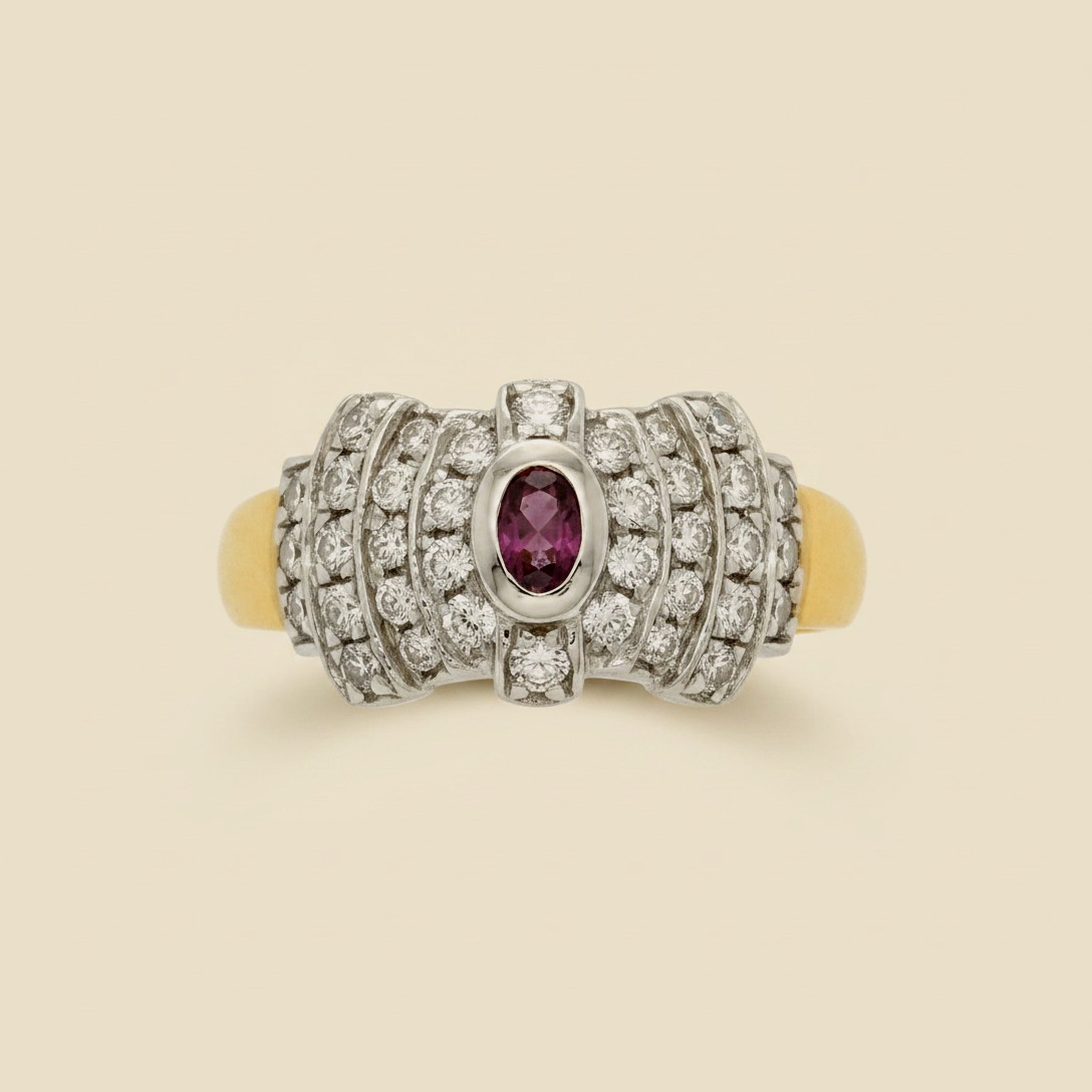 Italy Diamond & Amethyst Bowtie Ring – Empire Diamond – view 2