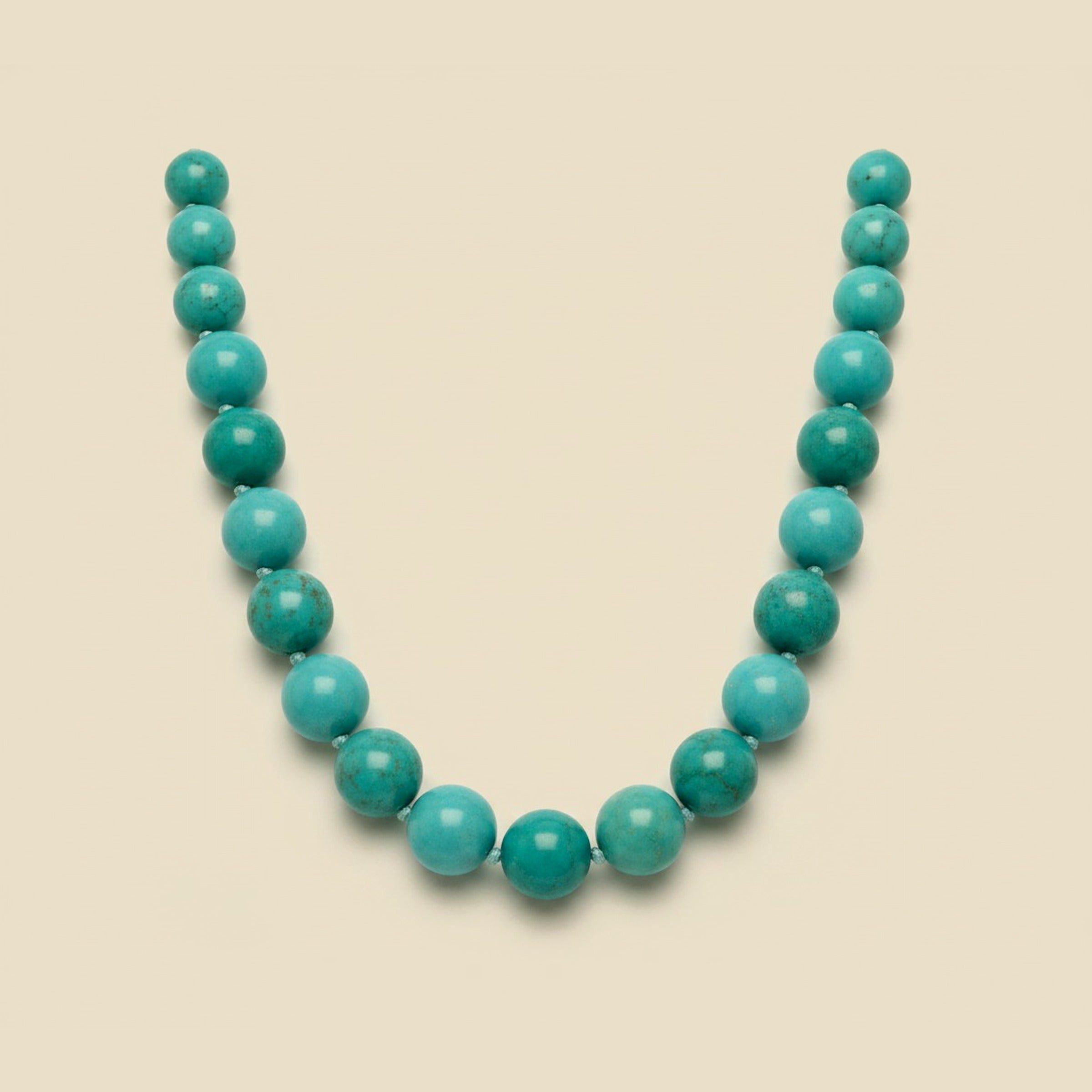 Long Turquoise Bead Necklace
