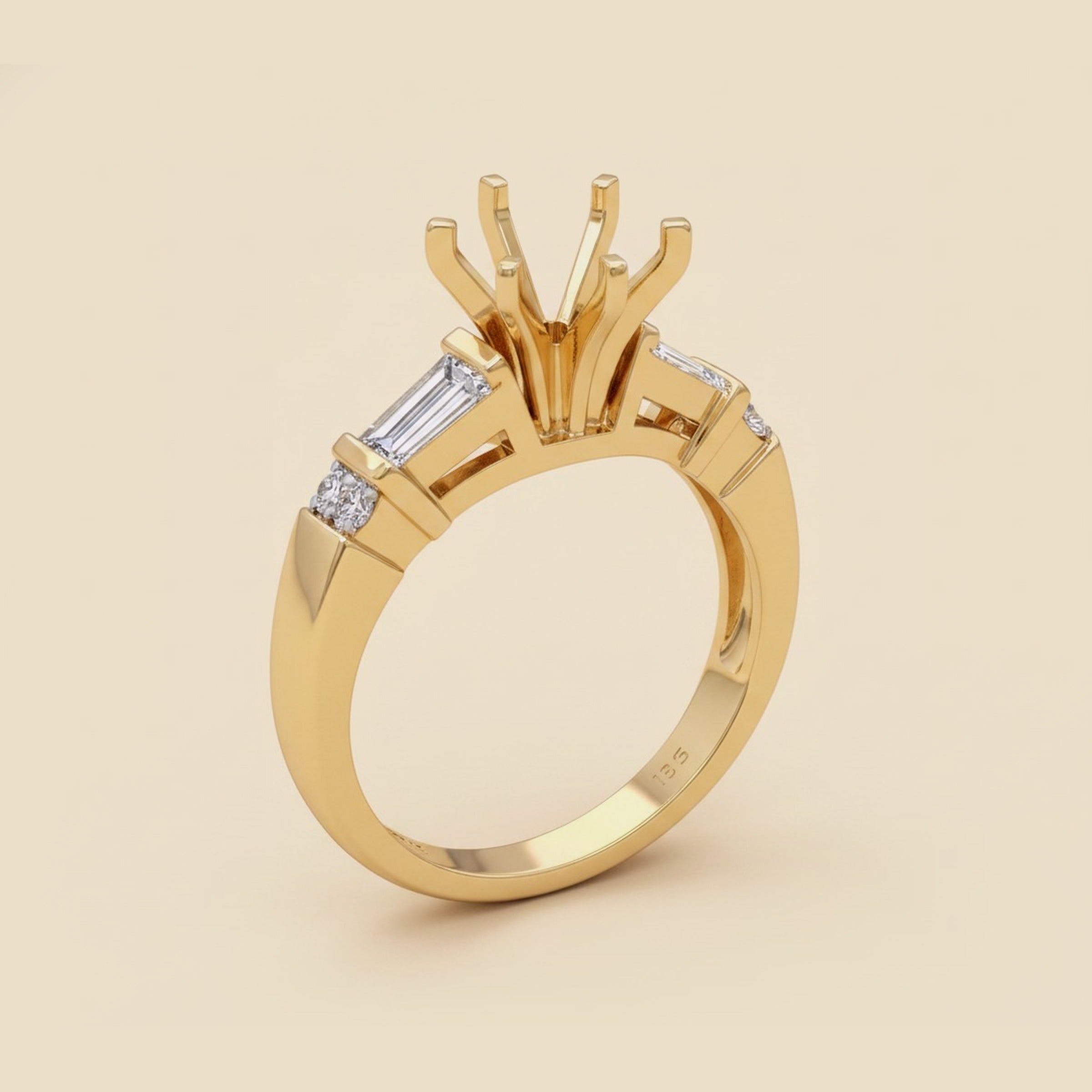 Martin Flyer Yellow Gold Diamond Setting