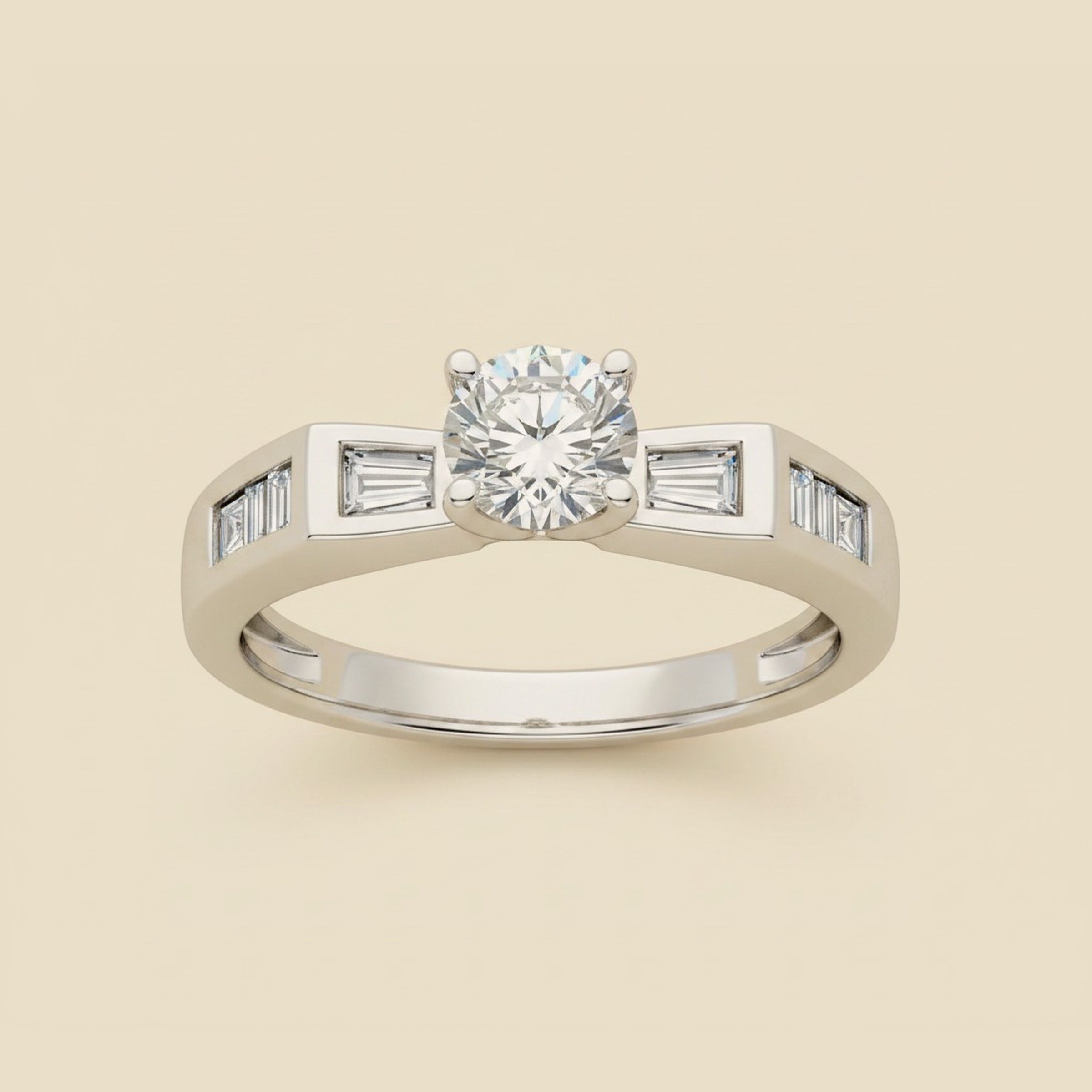 Platinum 6 Prong Diamond Engagement Ring