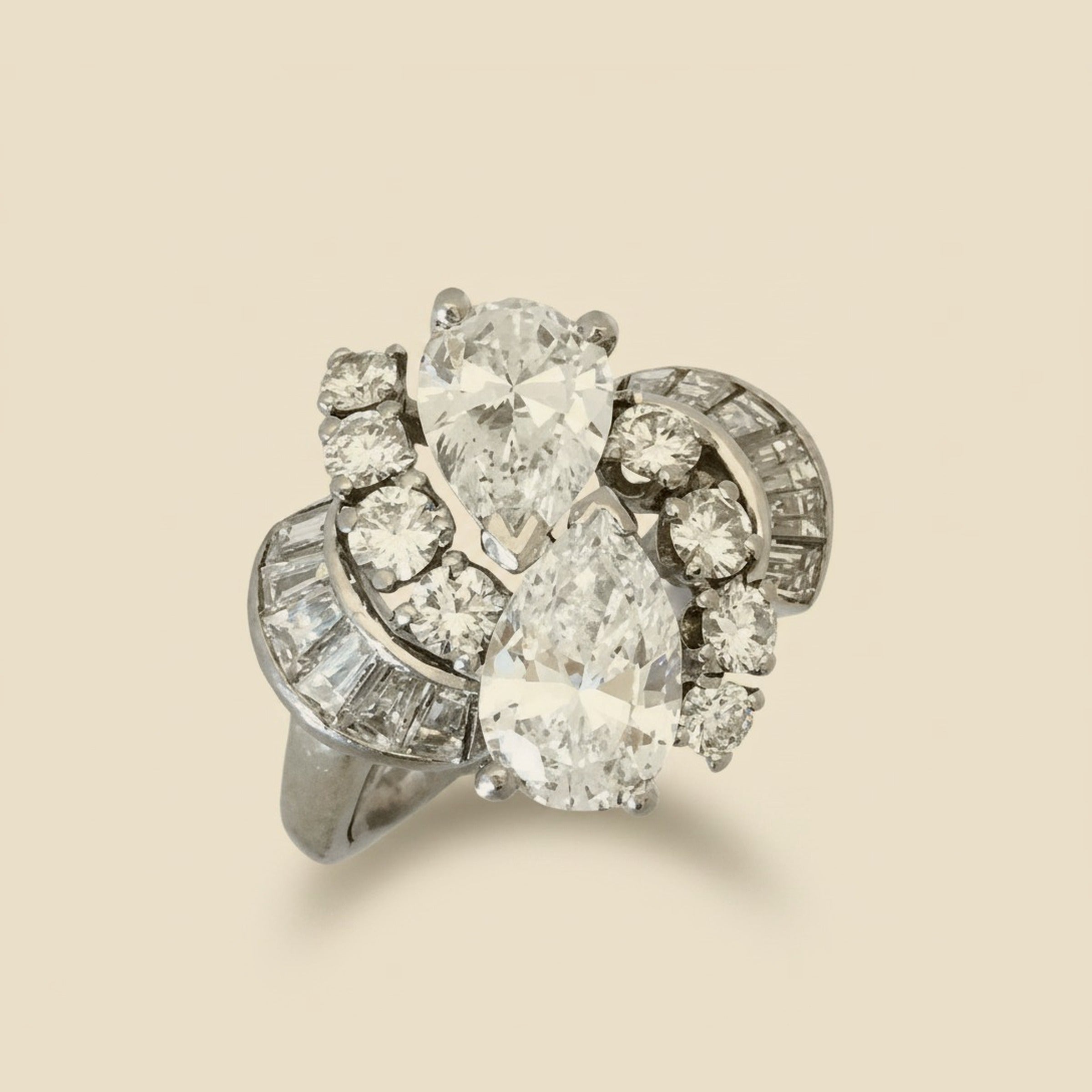 Platinum Diamond Cocktail Ring – Empire Diamond