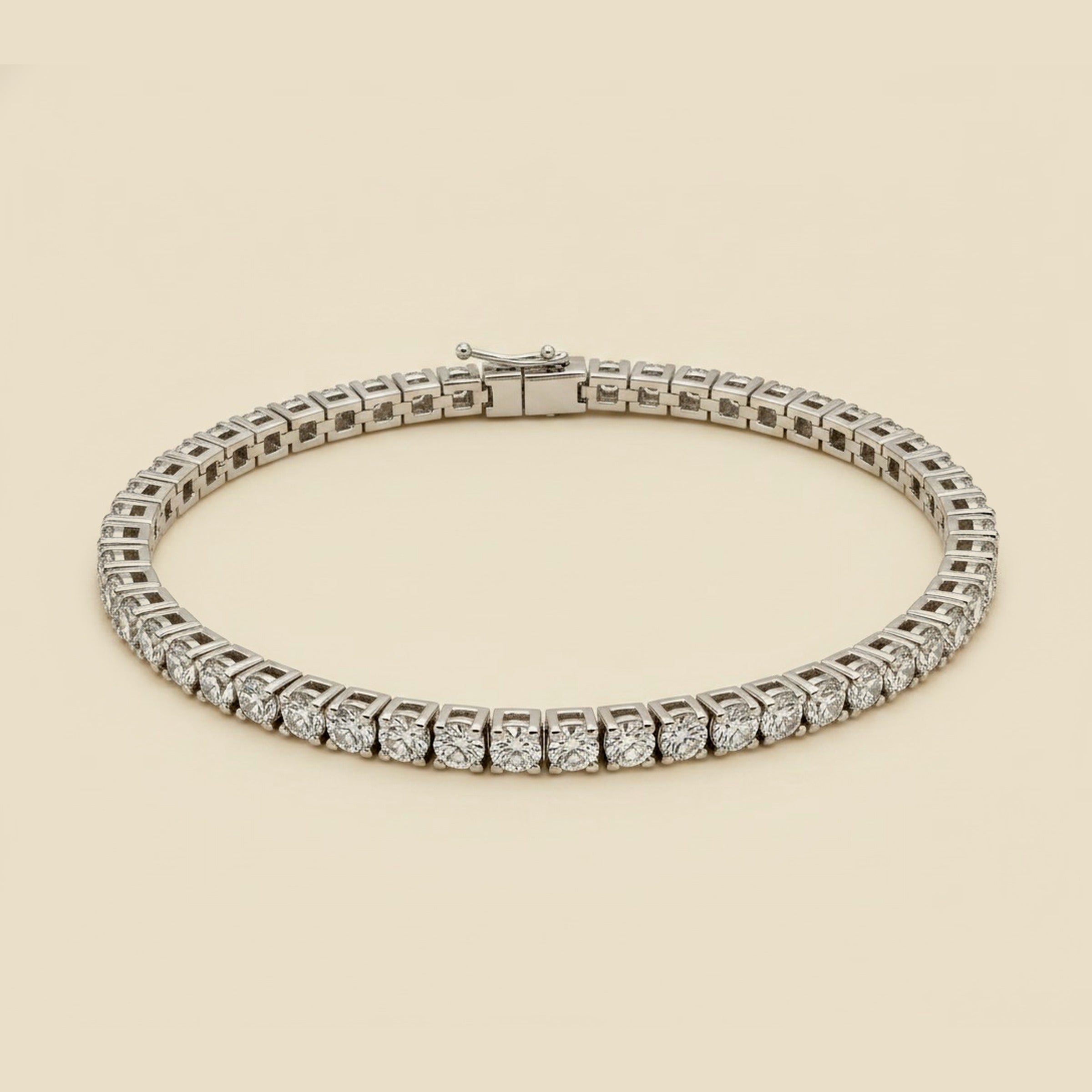 Platinum Diamond Line Bracelet.