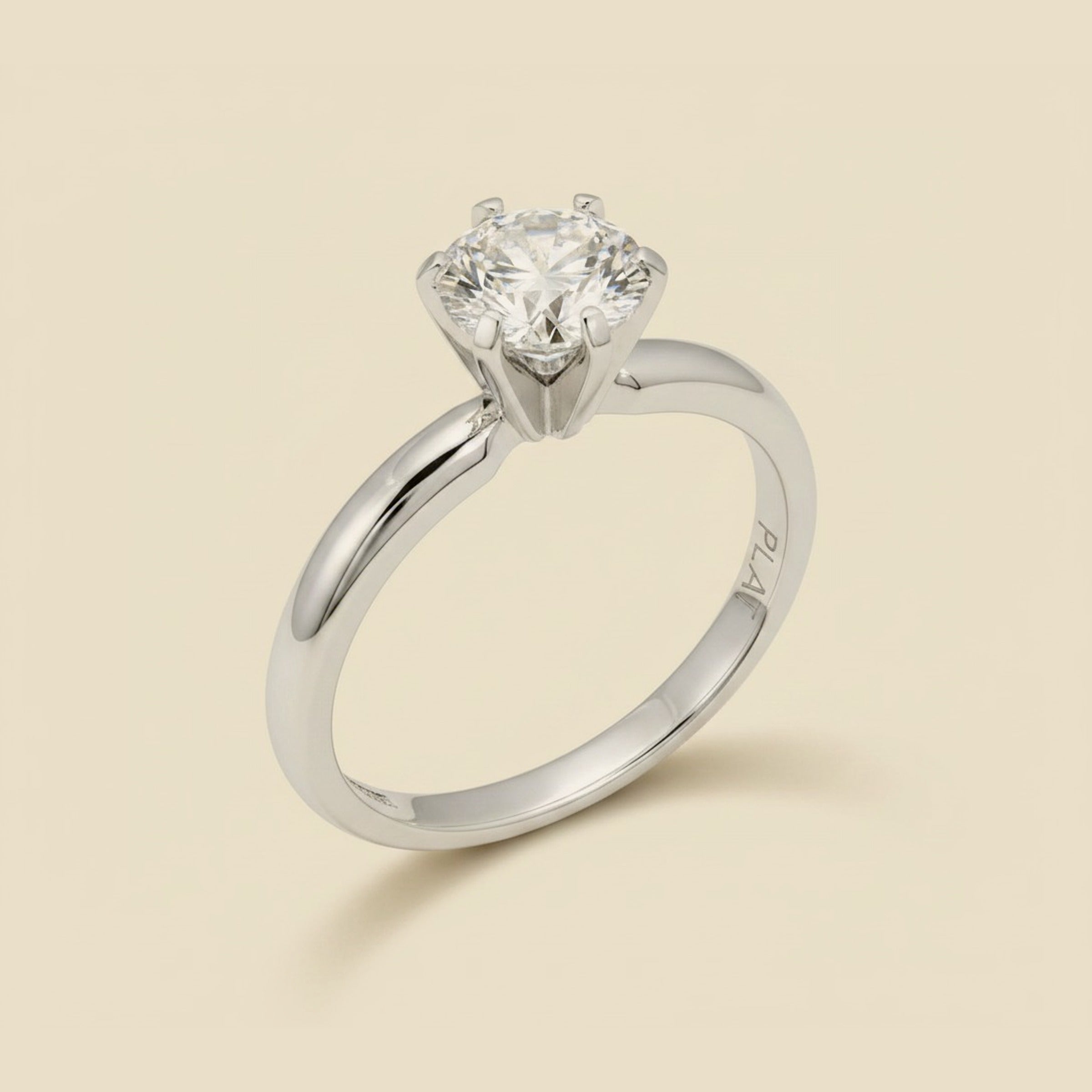 Platinum Solitaire Diamond Engagement Ring 1.00cts.