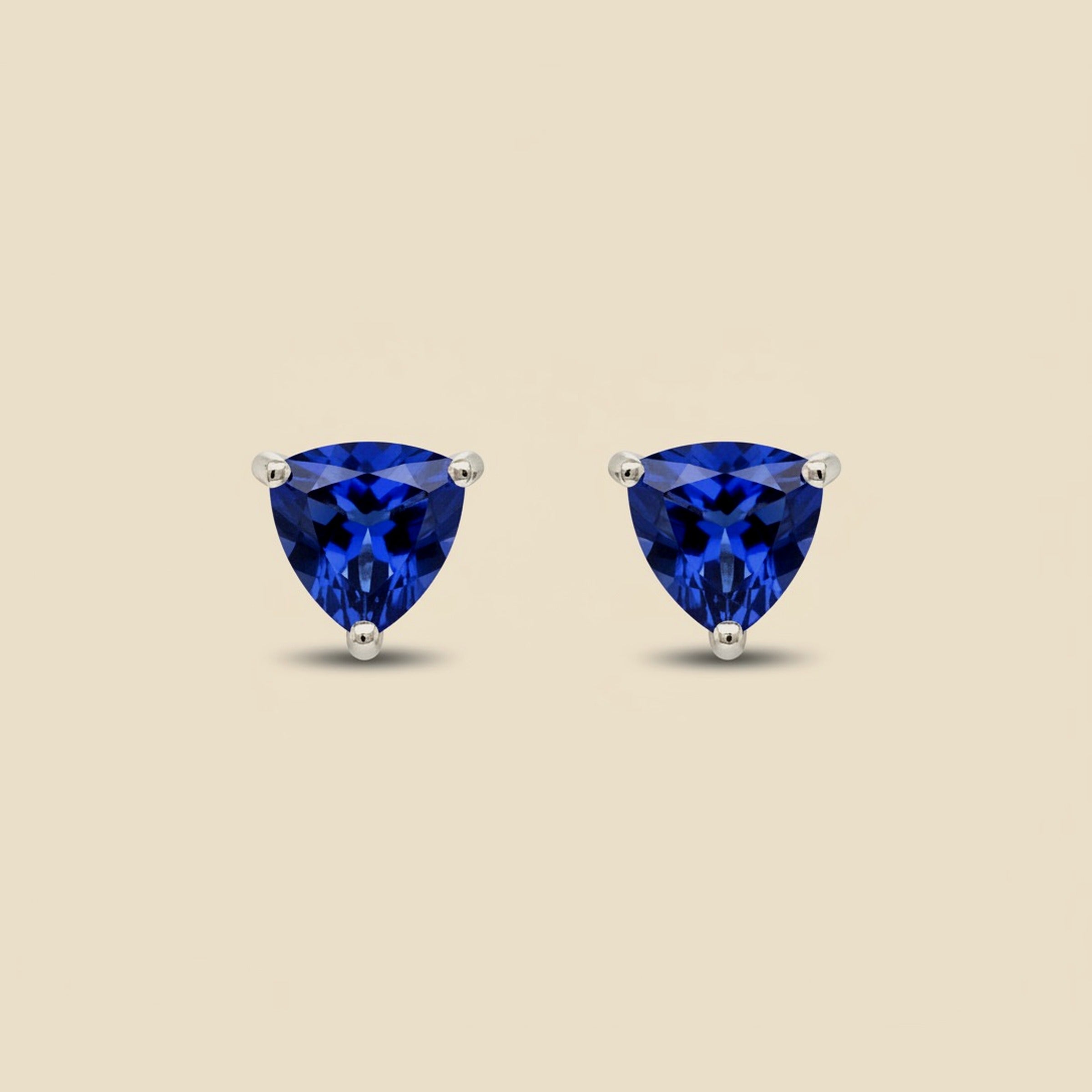 Platinum Tanzanite Stud Earrings