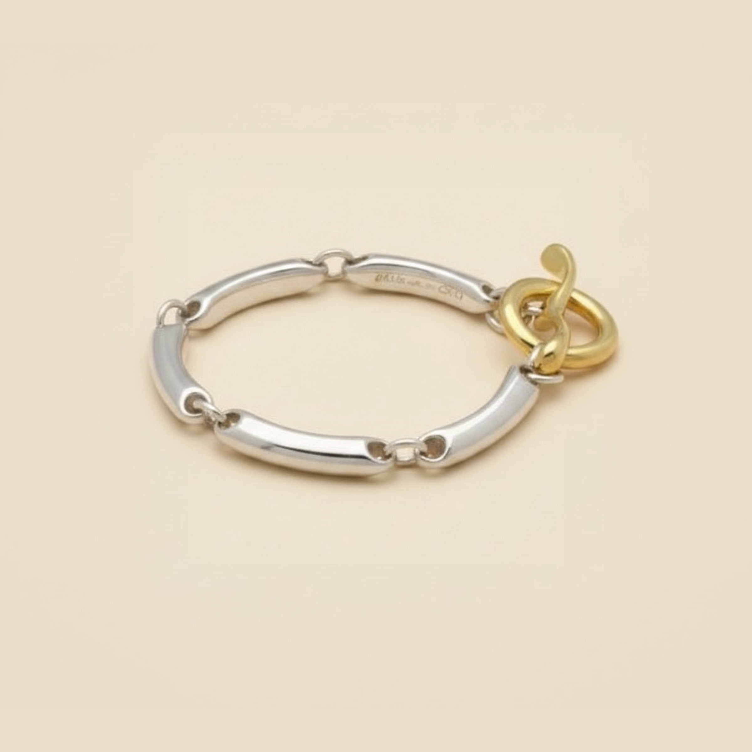 Robert Lee Morris Sterling Silver and Yellow Gold Toggle Bracelet – Empire Diamond