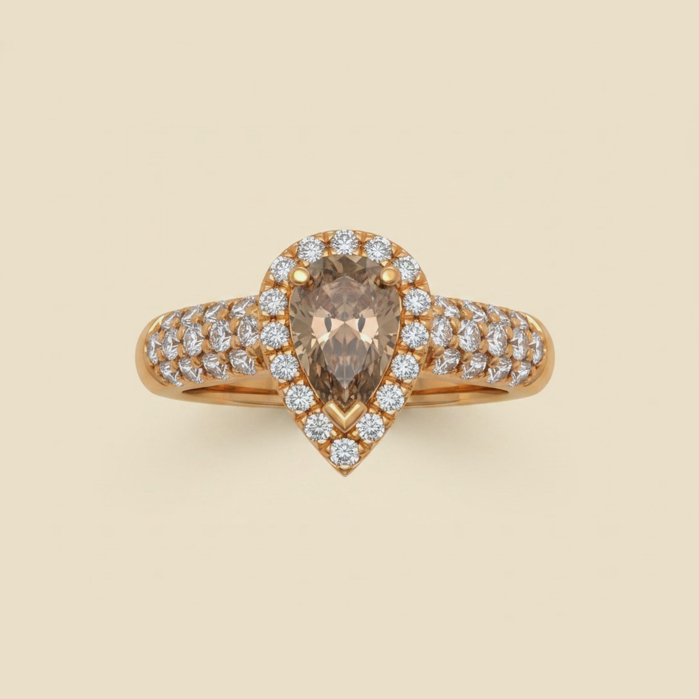 Rose Gold Chocolate Diamond Engagement Ring