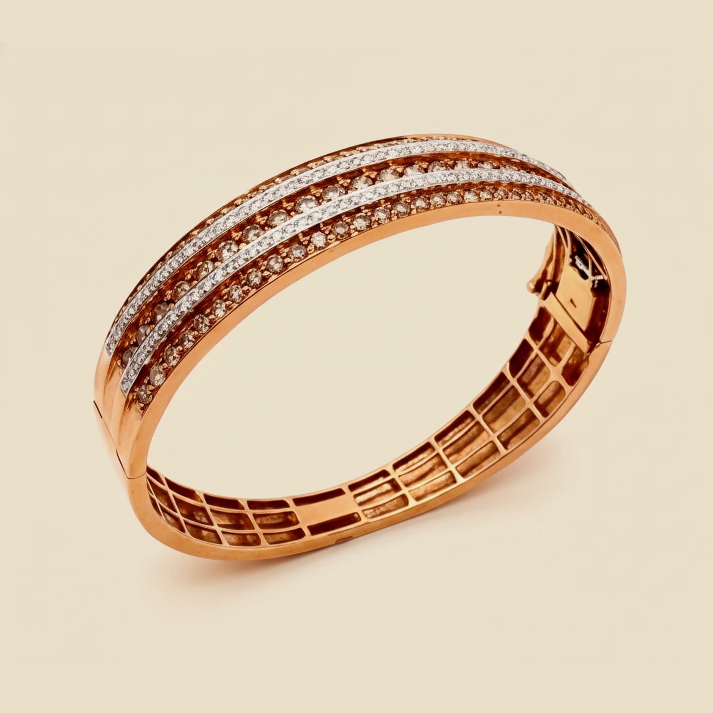 Rose Gold Diamond Bangle Bracelet