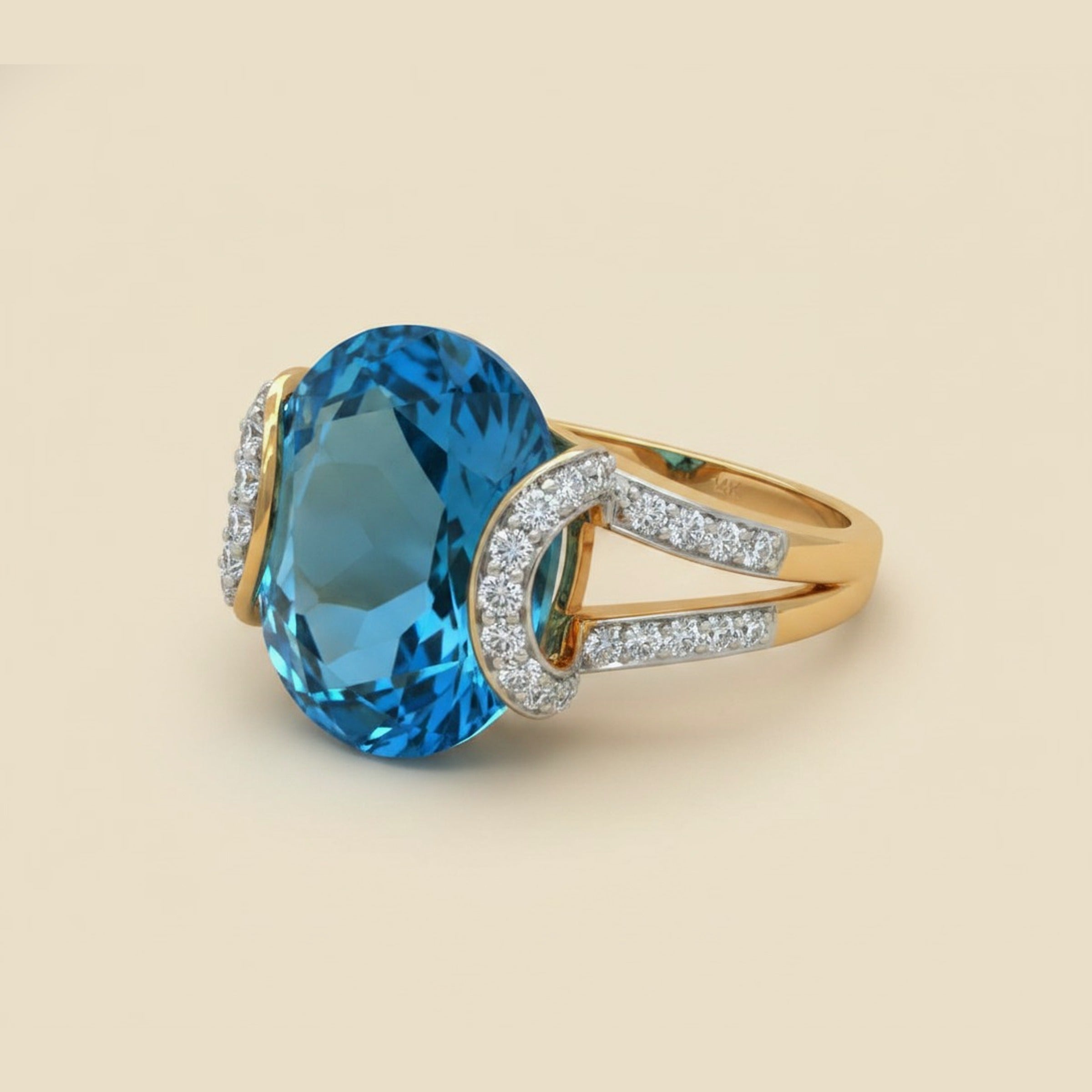 Synthetic Spinel & Diamond Cocktail Ring – Empire Diamond