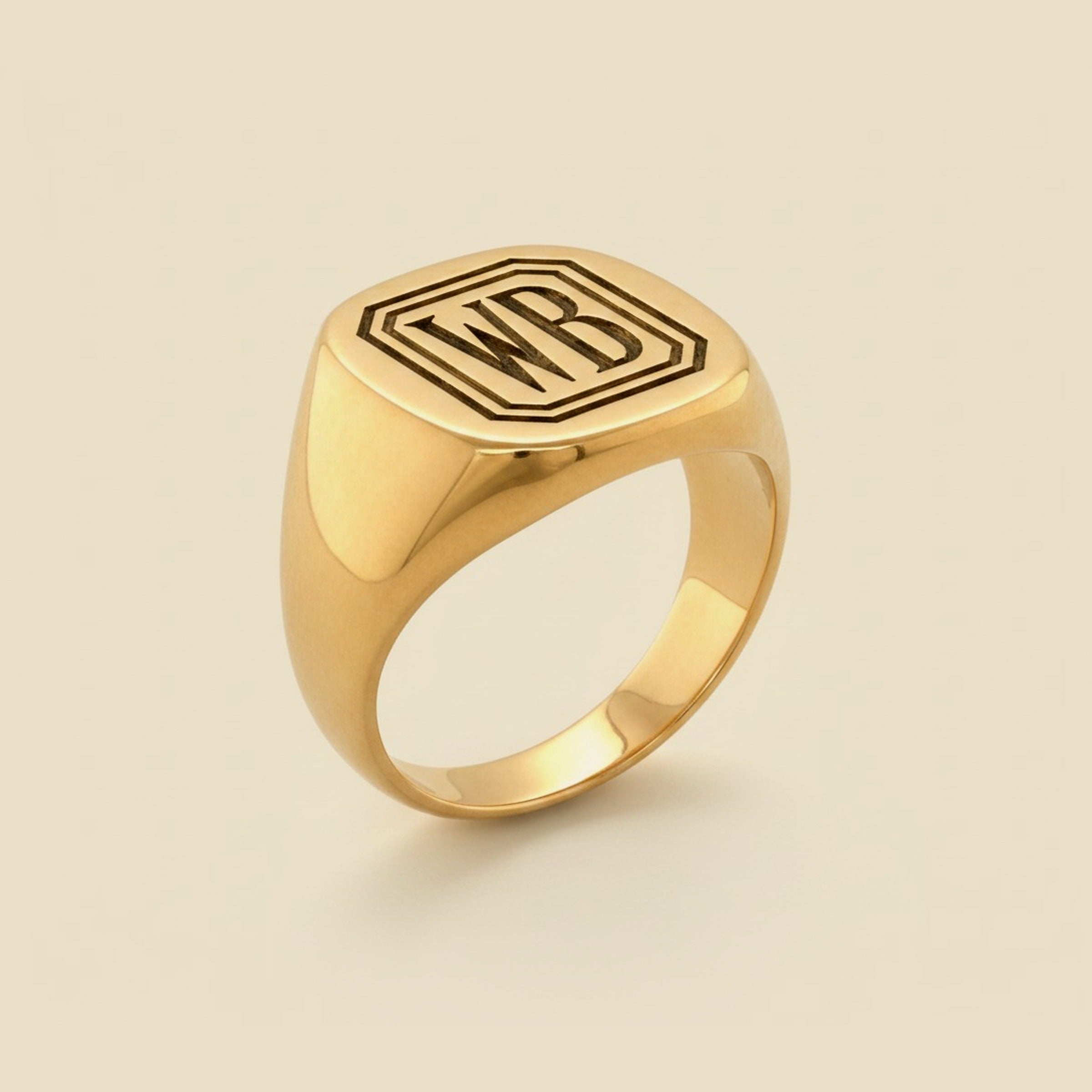 Tiffany & Co. 14k Yellow Gold Initial Ring