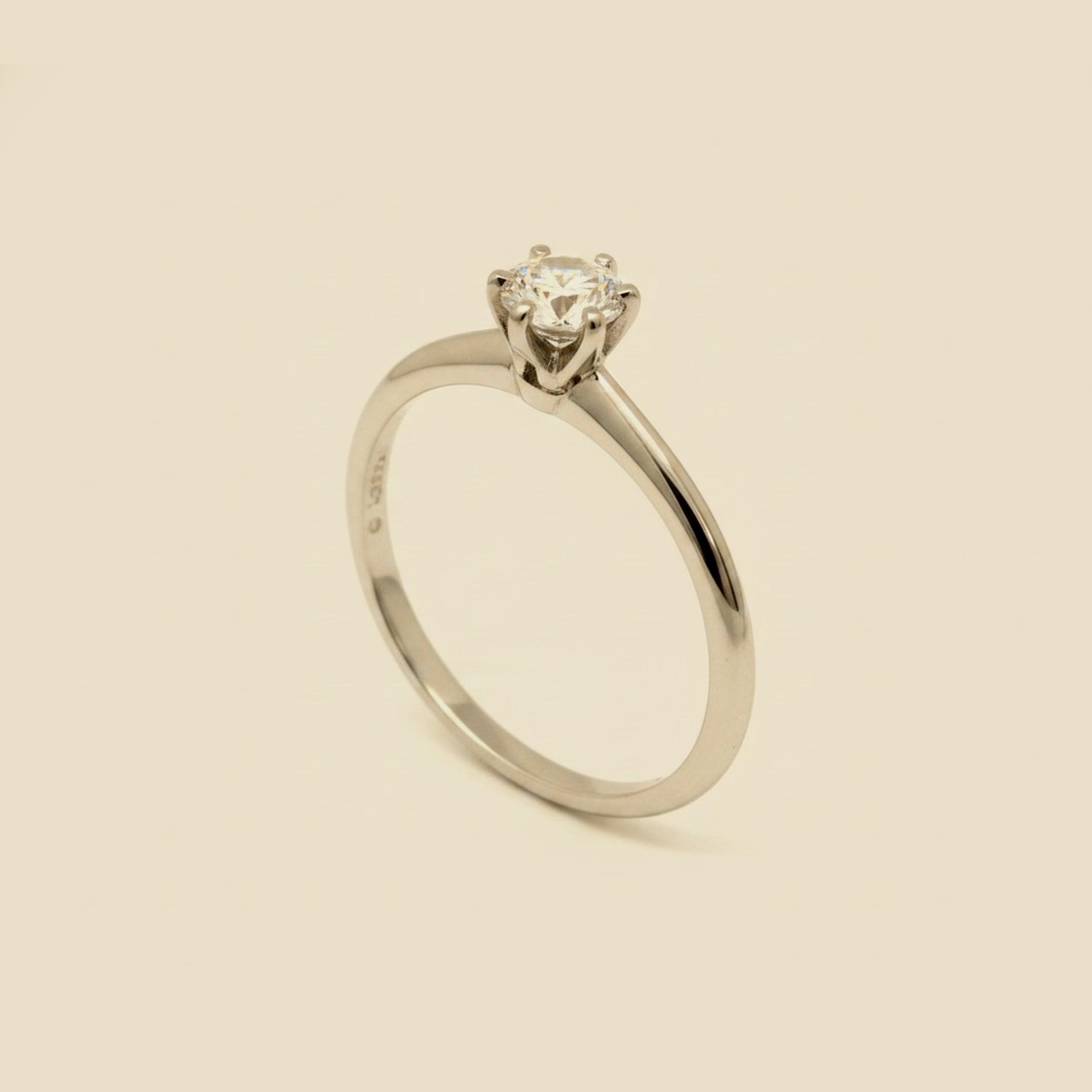 Tiffany & Co. Knife Edge Diamond Solitaire Engagement Ring
