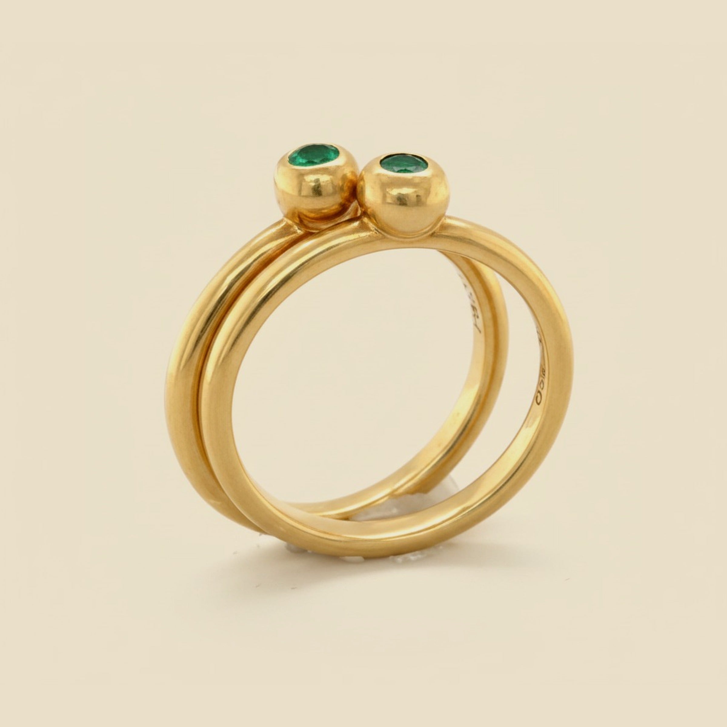 Tiffany & Co. Paloma Picasso 18k Yellow Gold Emerald Stacking