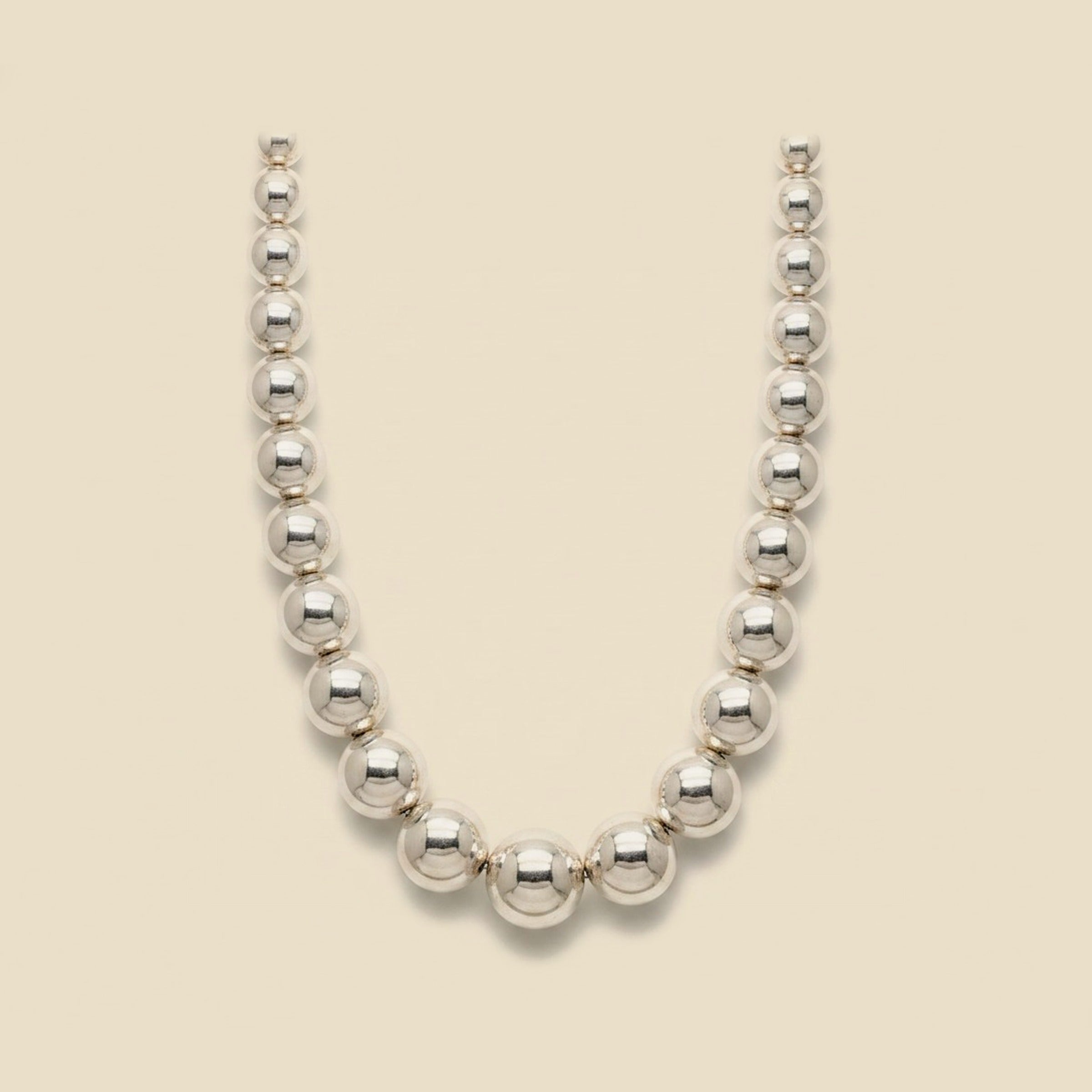 Tiffany & Co. Silver Graduated Bead Necklace – Empire Diamond