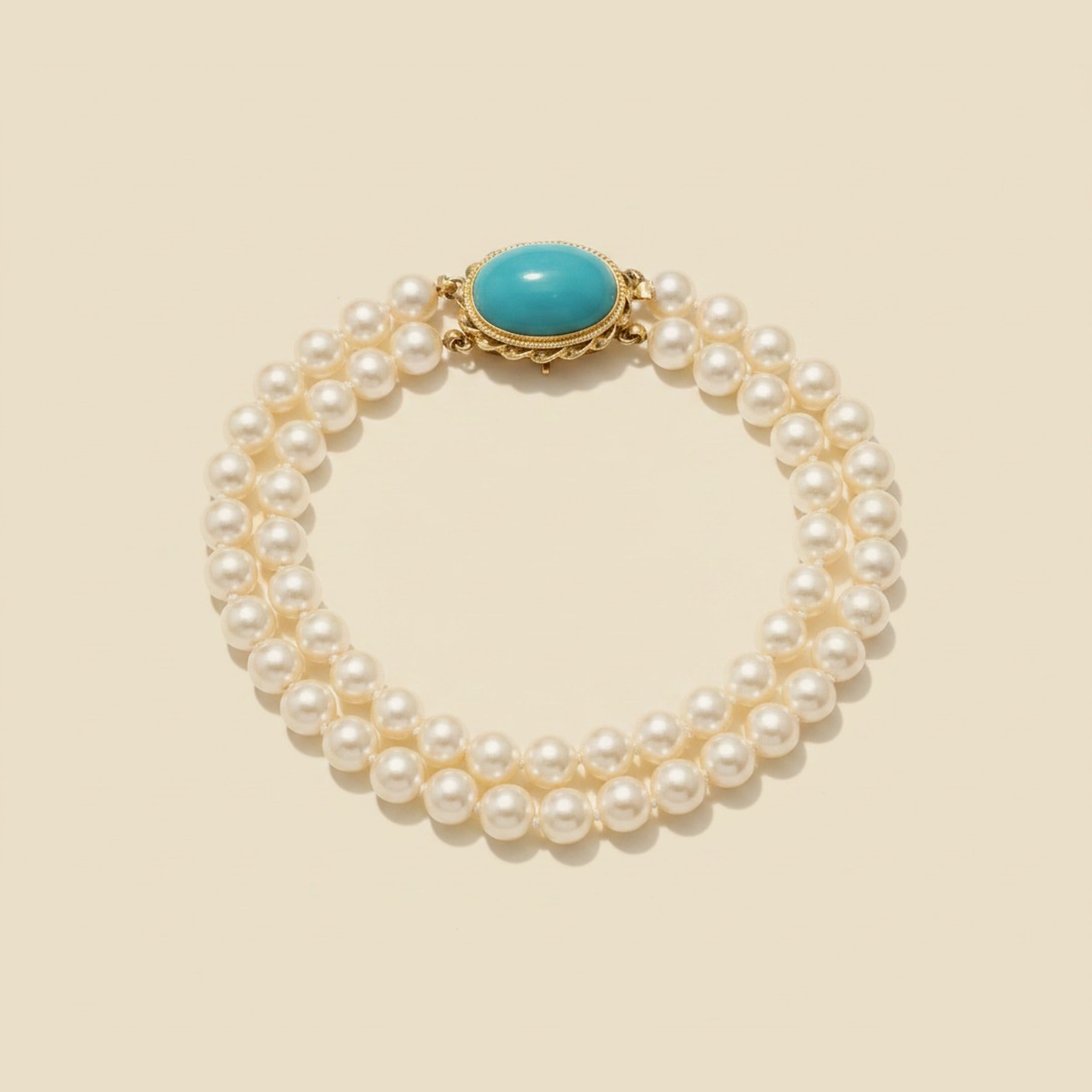 Two Double Strand Cultured Pearl Necklace