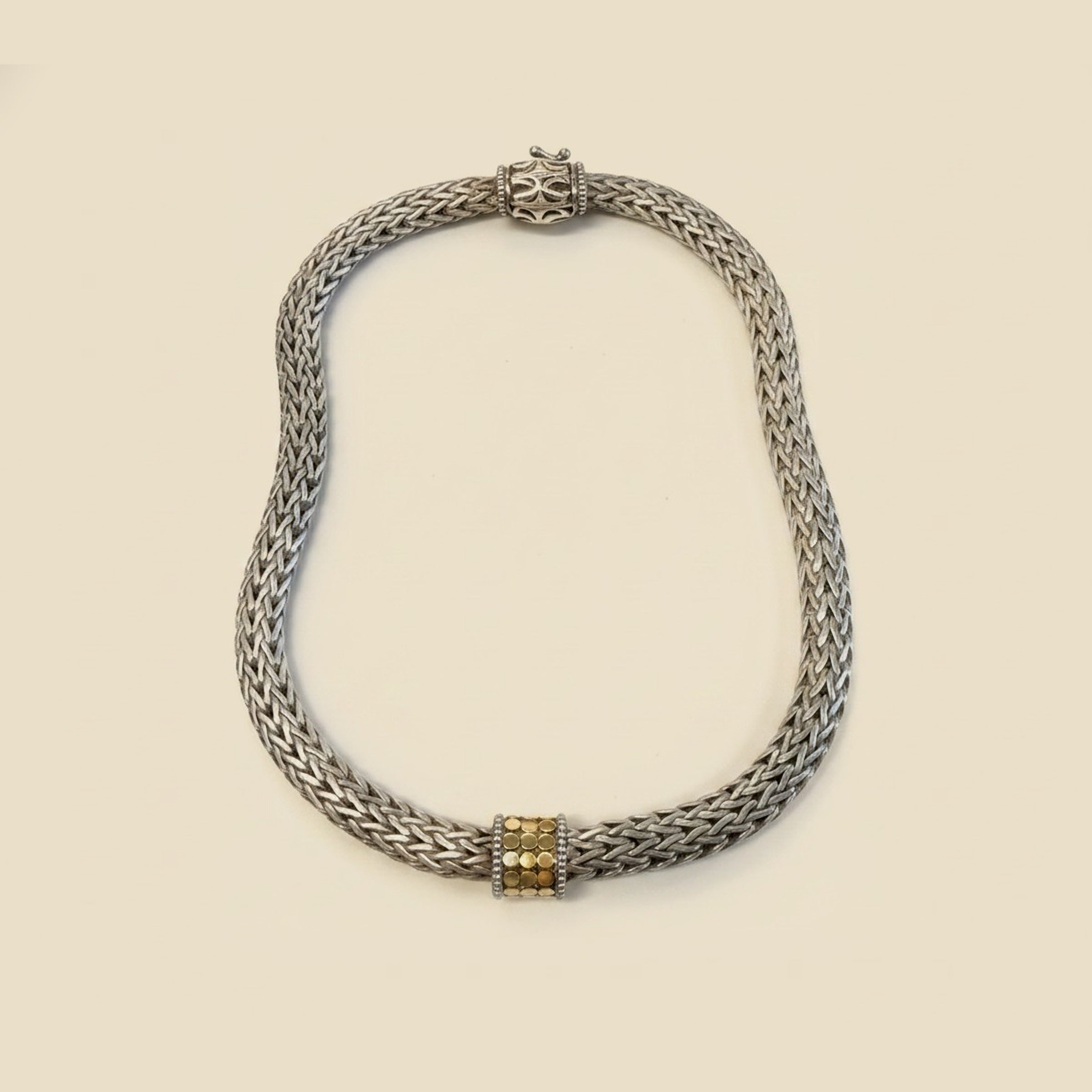 Vintage John Hardy Jaisalmer 18k Gold Dot & Sterling Silver