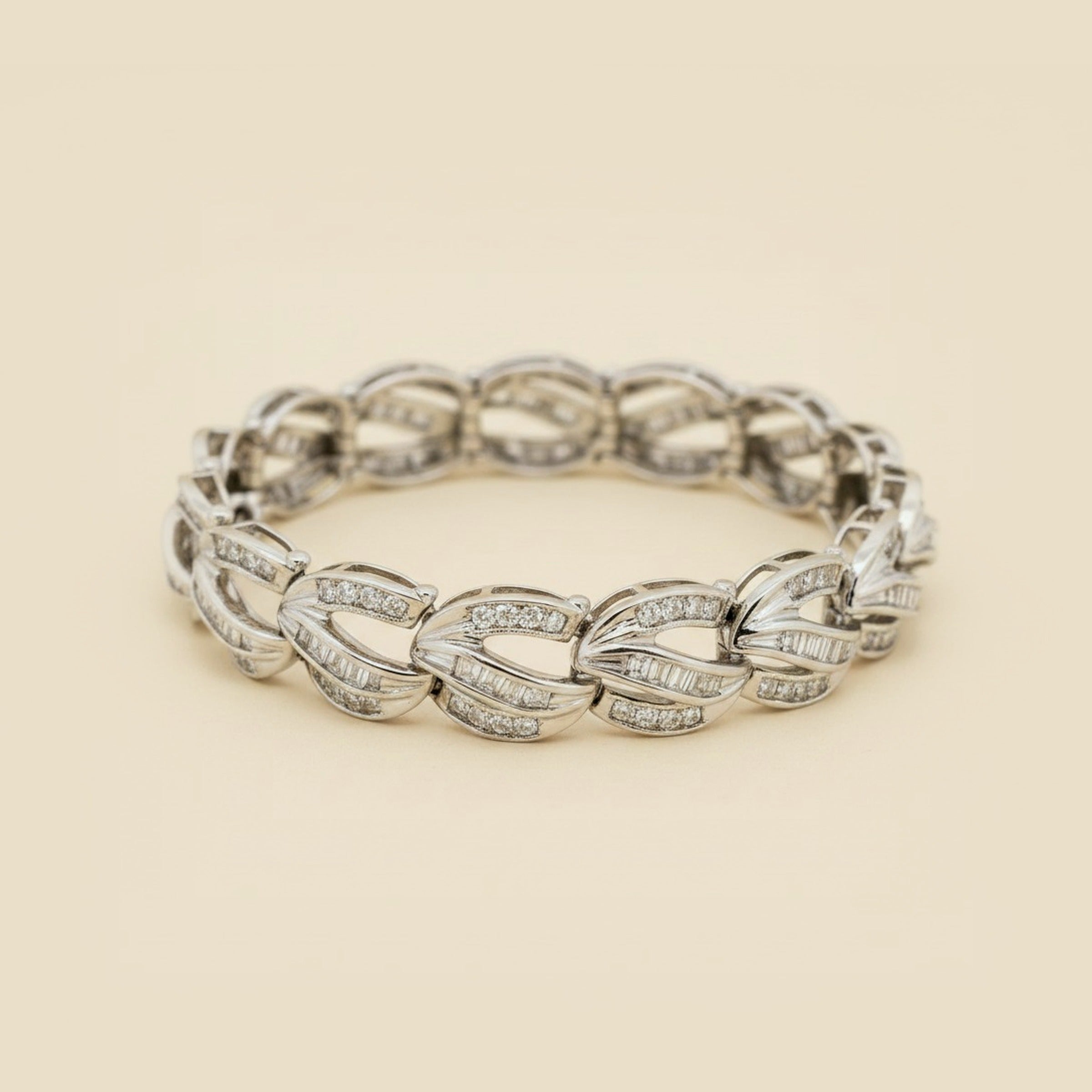 White Gold Channel Set Diamond Bracelet – Empire Diamond