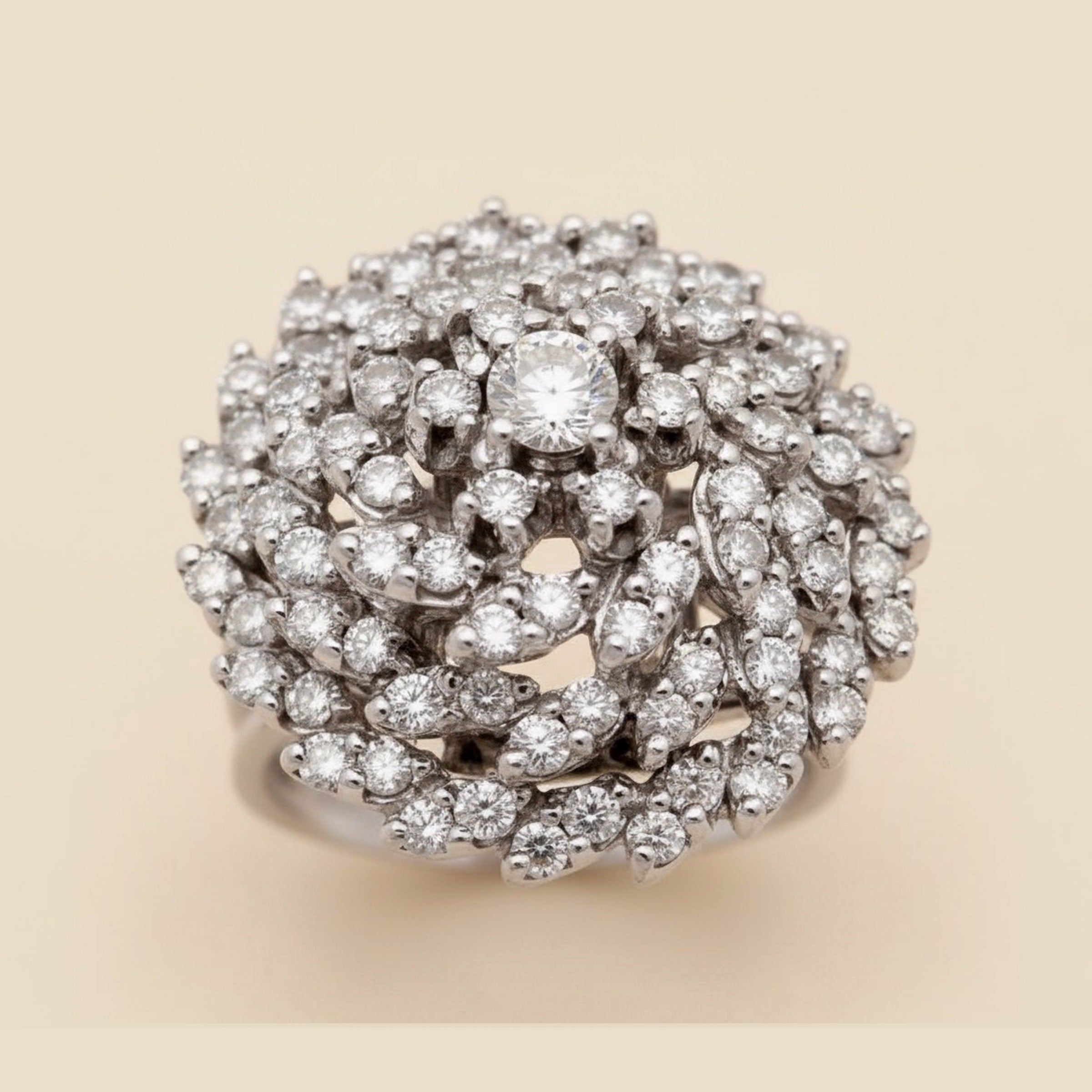 White Gold Diamond Cluster Ring – Empire Diamond – view 2