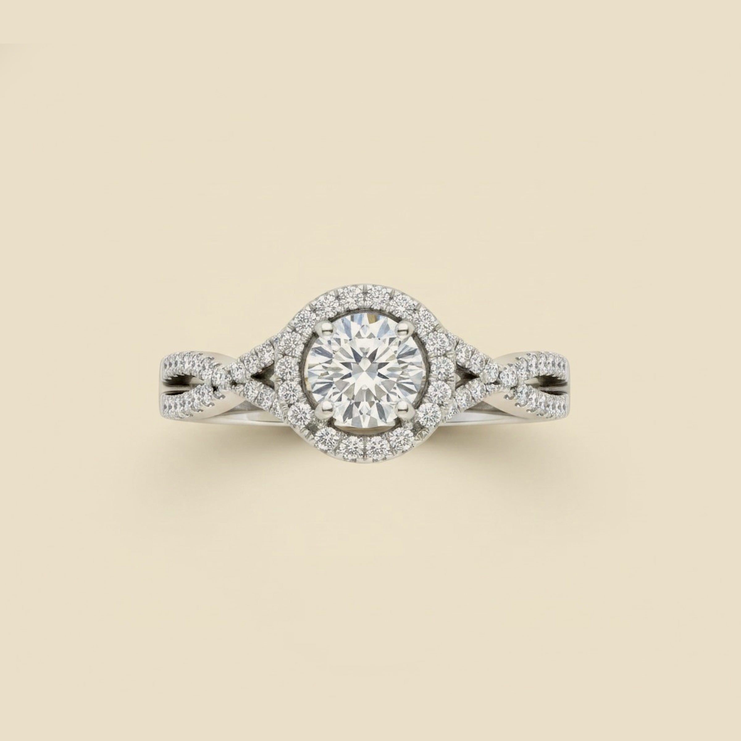 White Gold Diamond Engagement Ring – Empire Diamond – view 2
