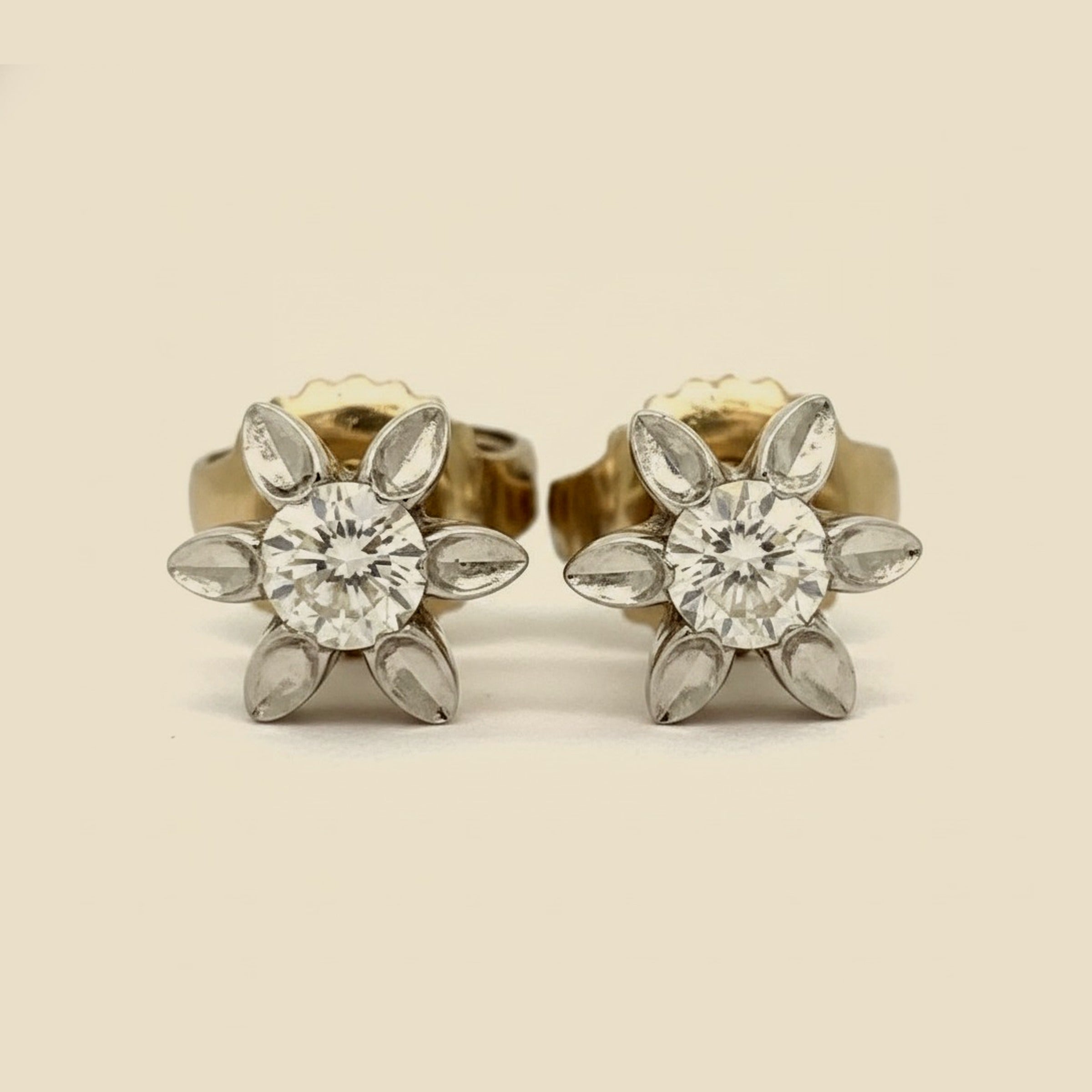 White Gold Diamond Stud Earrings