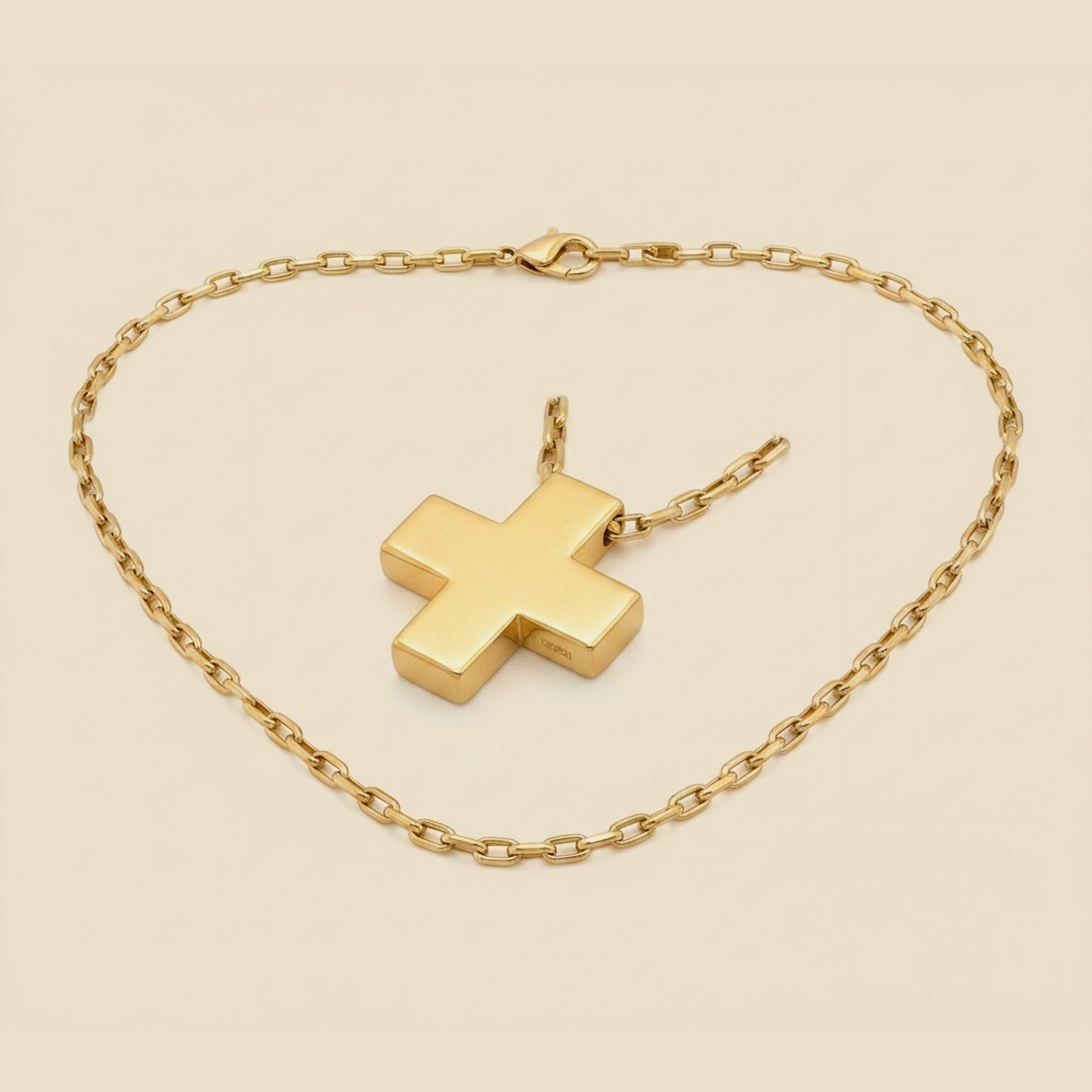 Yellow Gold 18k Sliding Cross Necklace